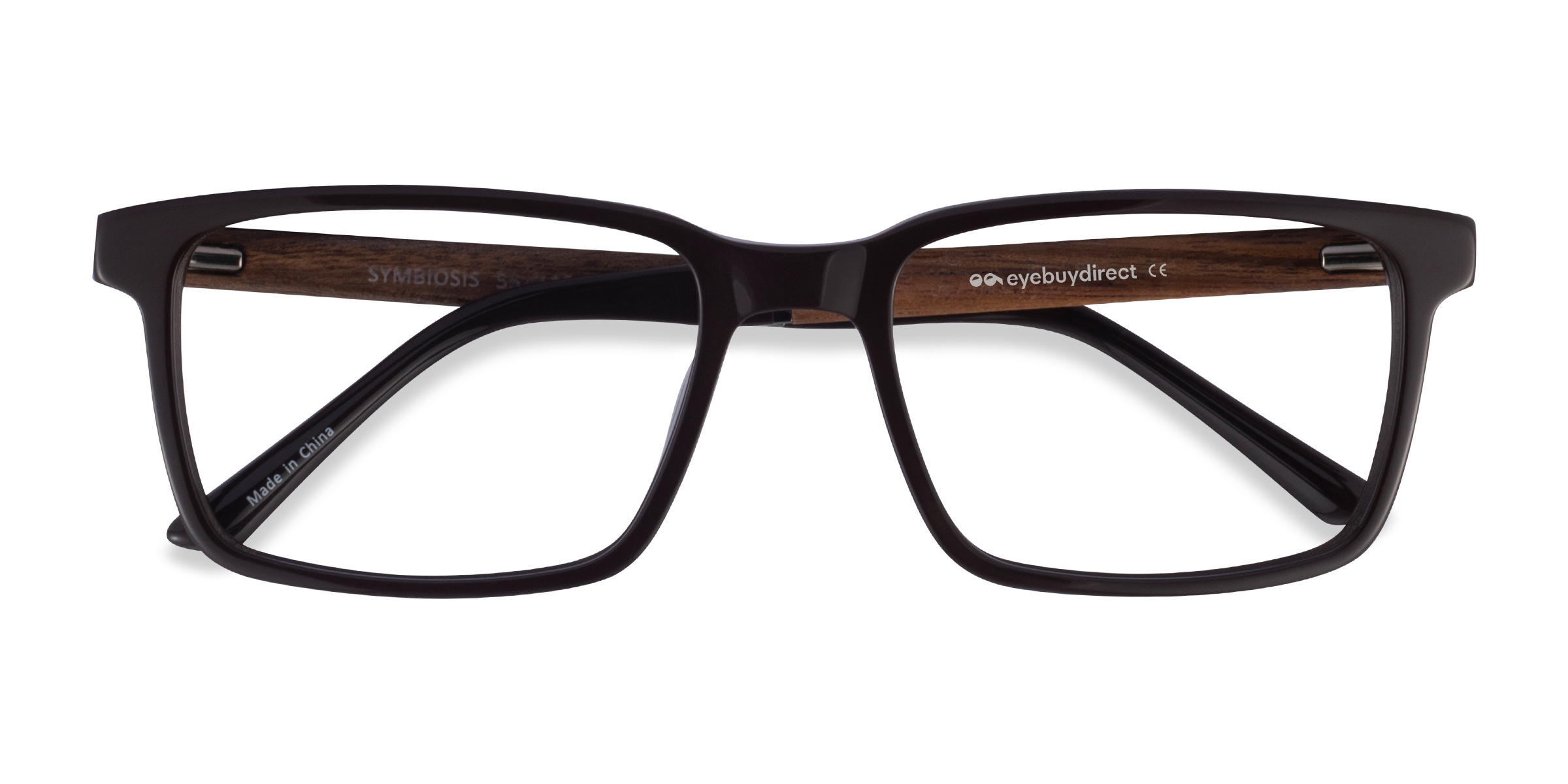 Brown Symbiosis -  Wood-texture Eyeglasses
