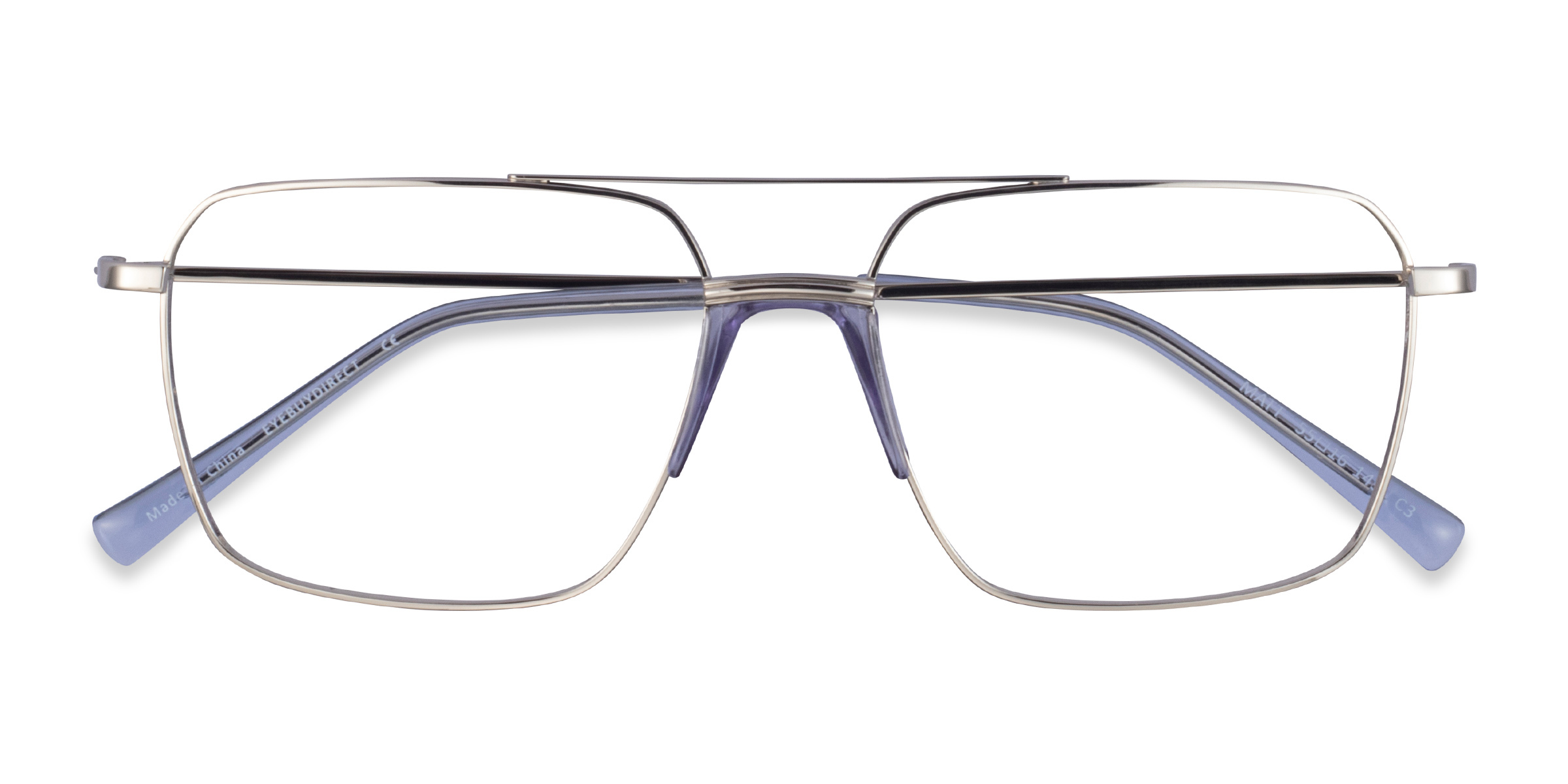 Silver Blue Matt - Metal Eyeglasses