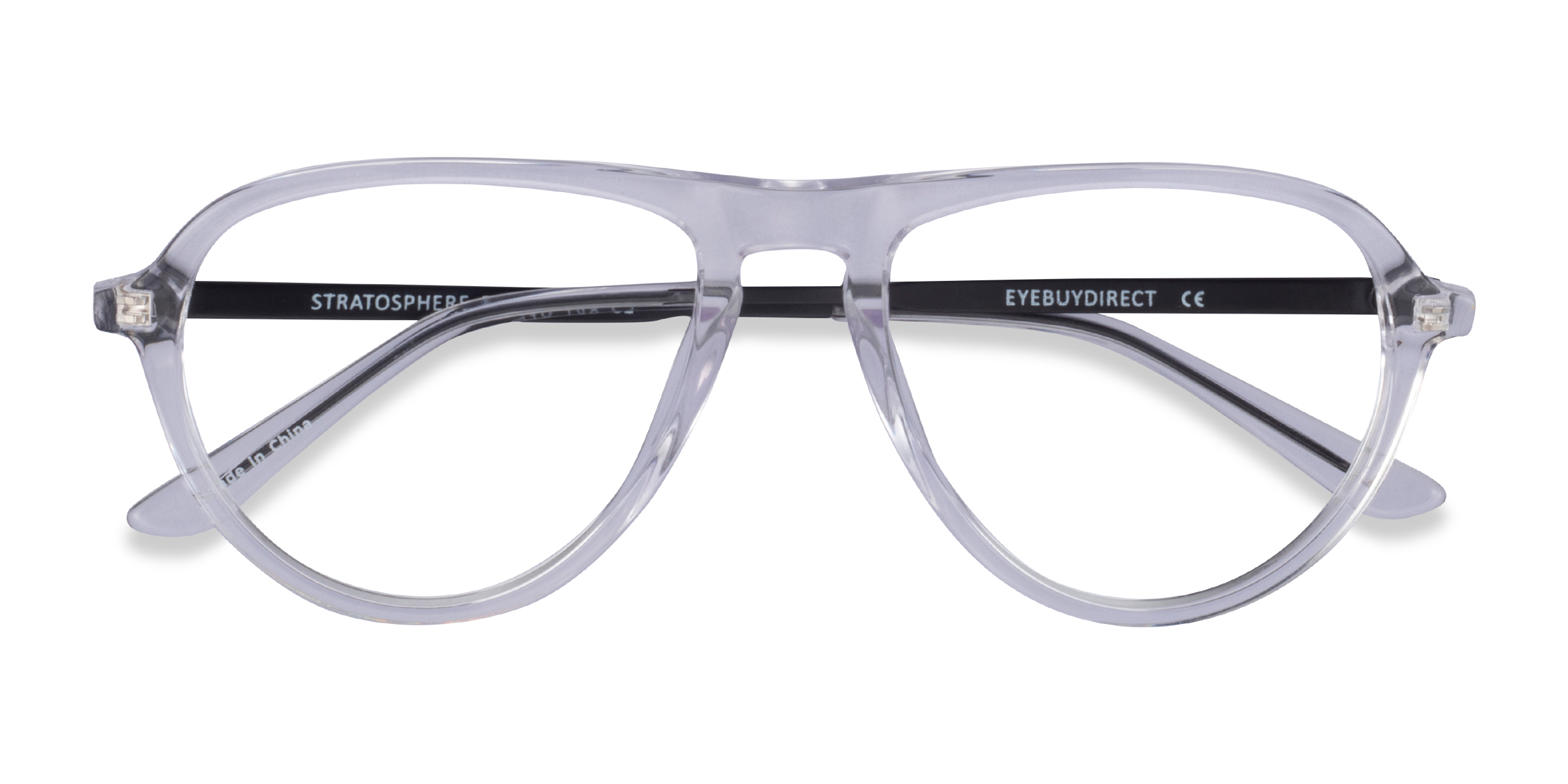 Clear Matte Black Stratosphere - Metal Eyeglasses