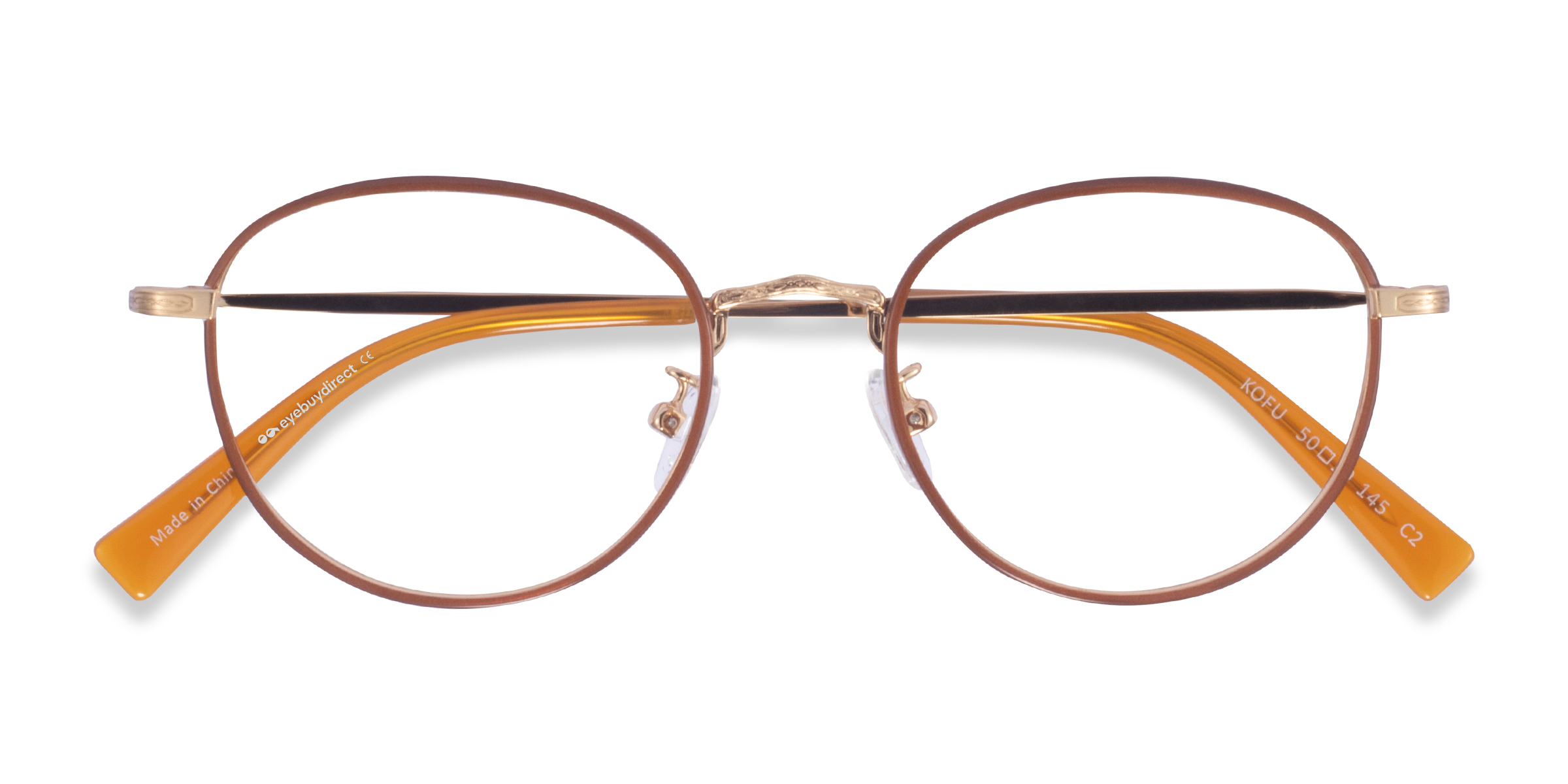 Brown Gold Kofu - Metal Eyeglasses