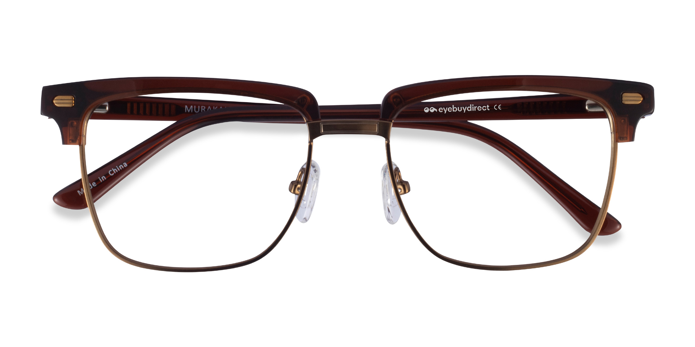 Clear Brown Bronze Murakami - Metal Eyeglasses