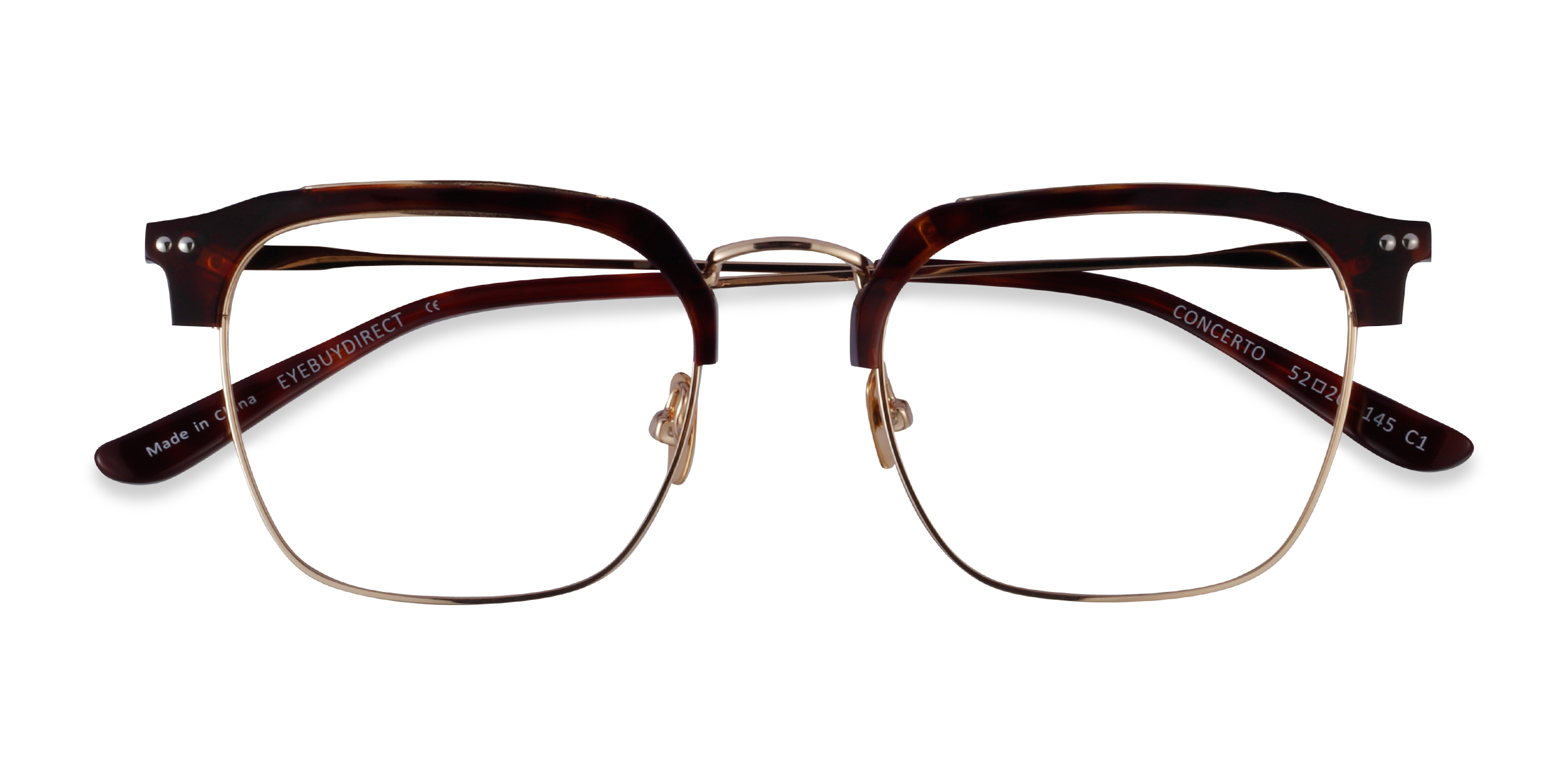 Tortoise Gold Concerto -  Metal Eyeglasses