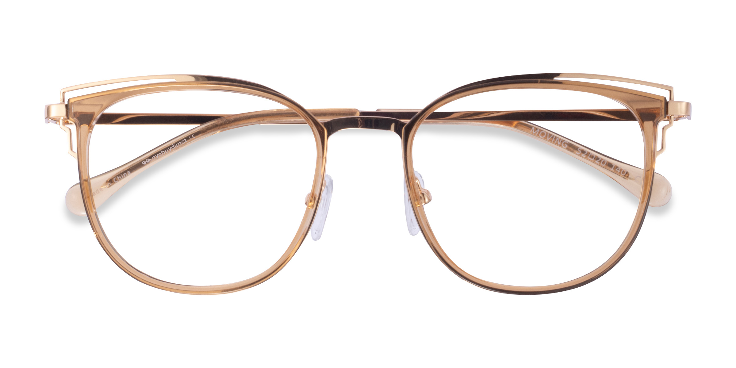Clear Yellow Gold Moving - Métal Lunettes de vue