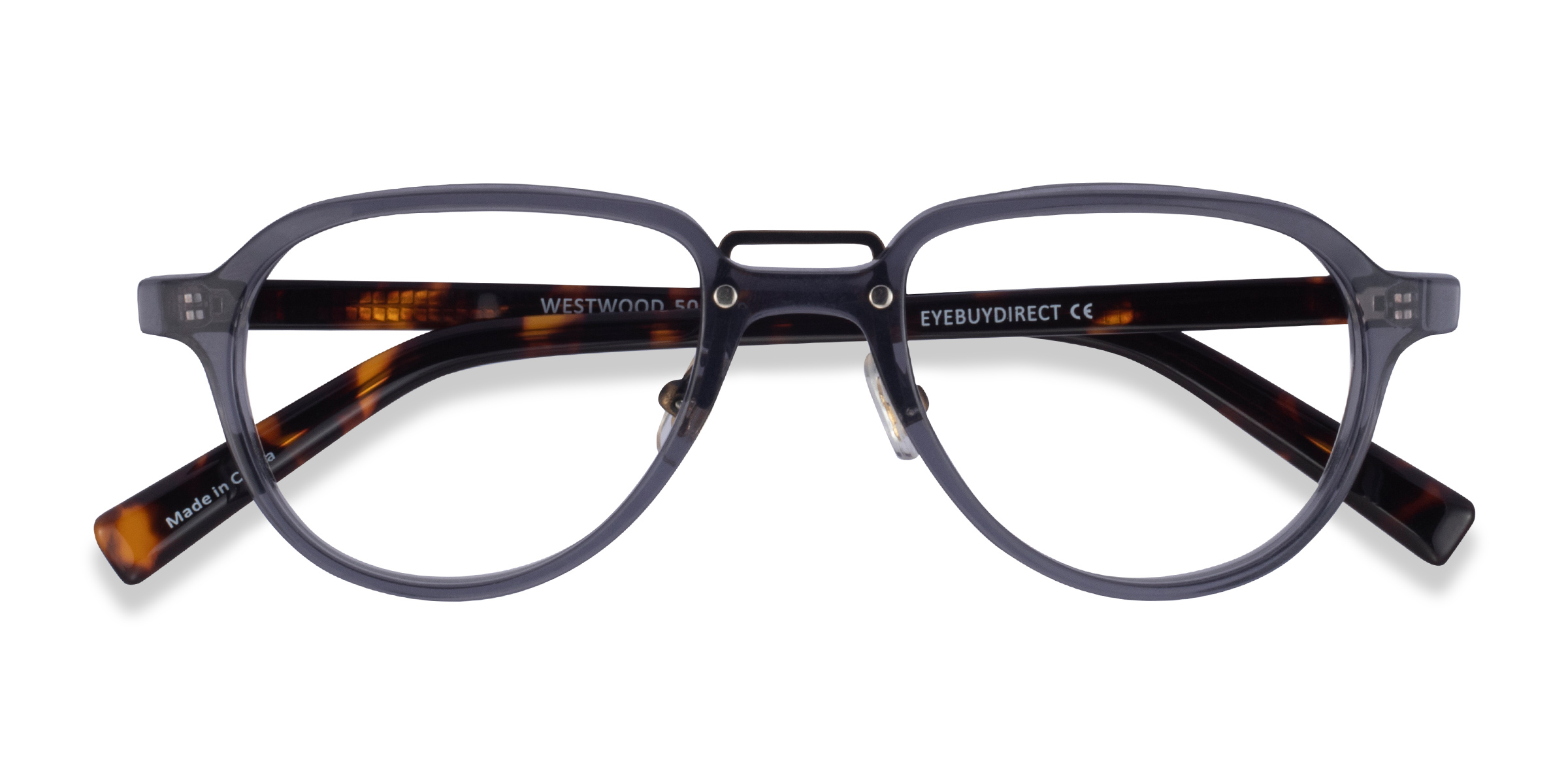 Gray Tortoise Westwood - Metal Eyeglasses
