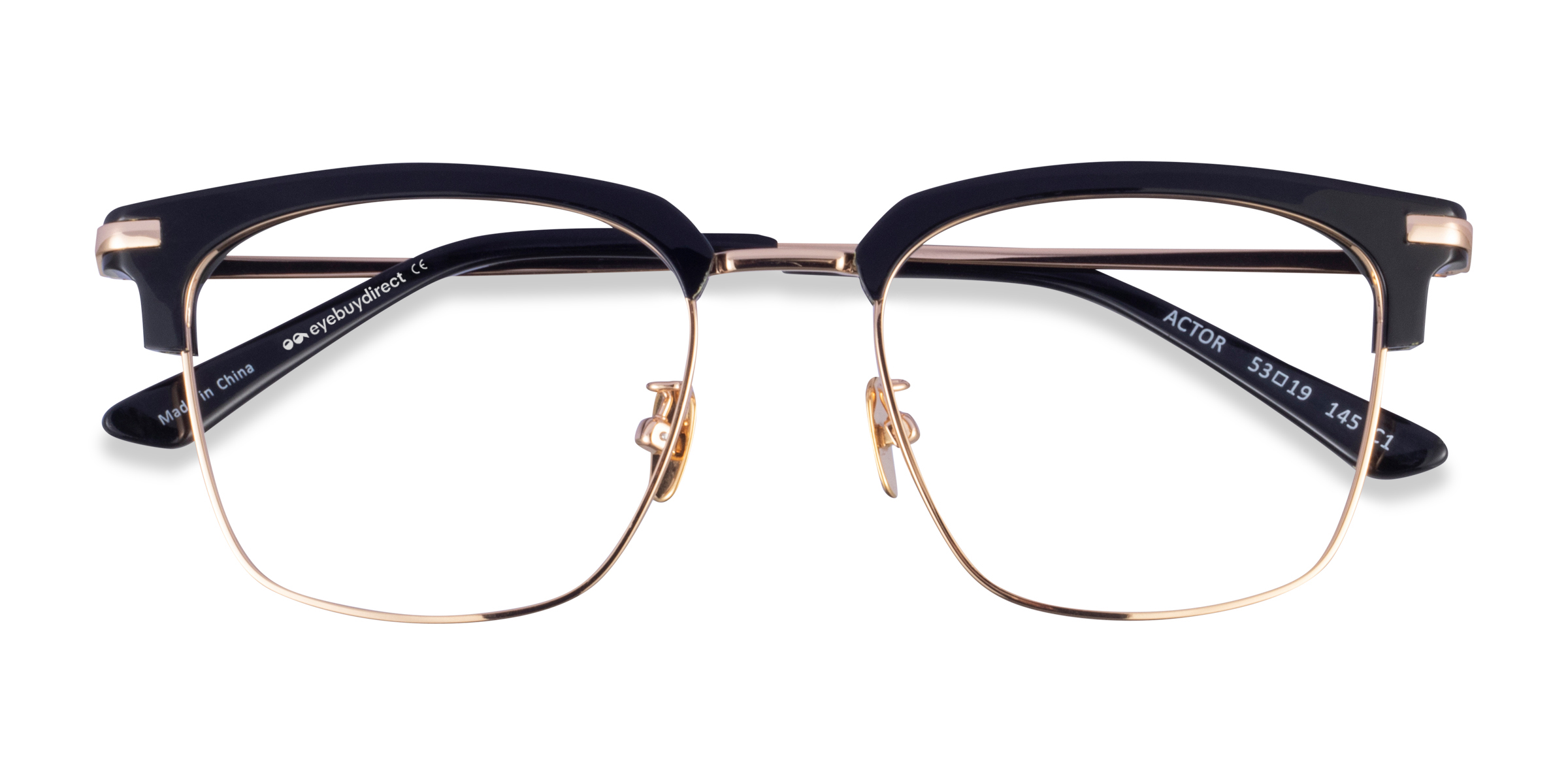 Black Gold Actor - Metal Eyeglasses