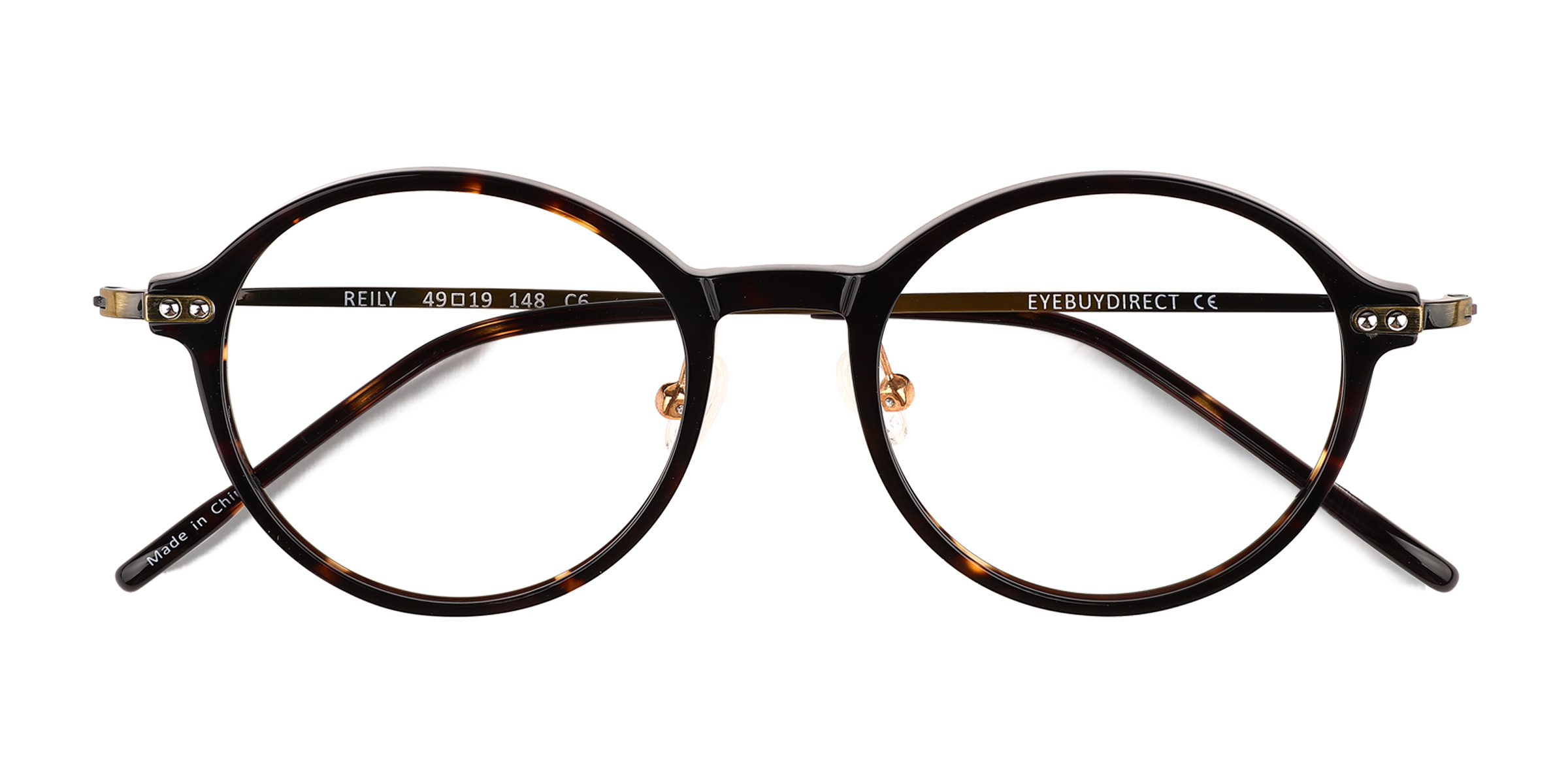 Tortoise Bronze Reily - Metal Eyeglasses