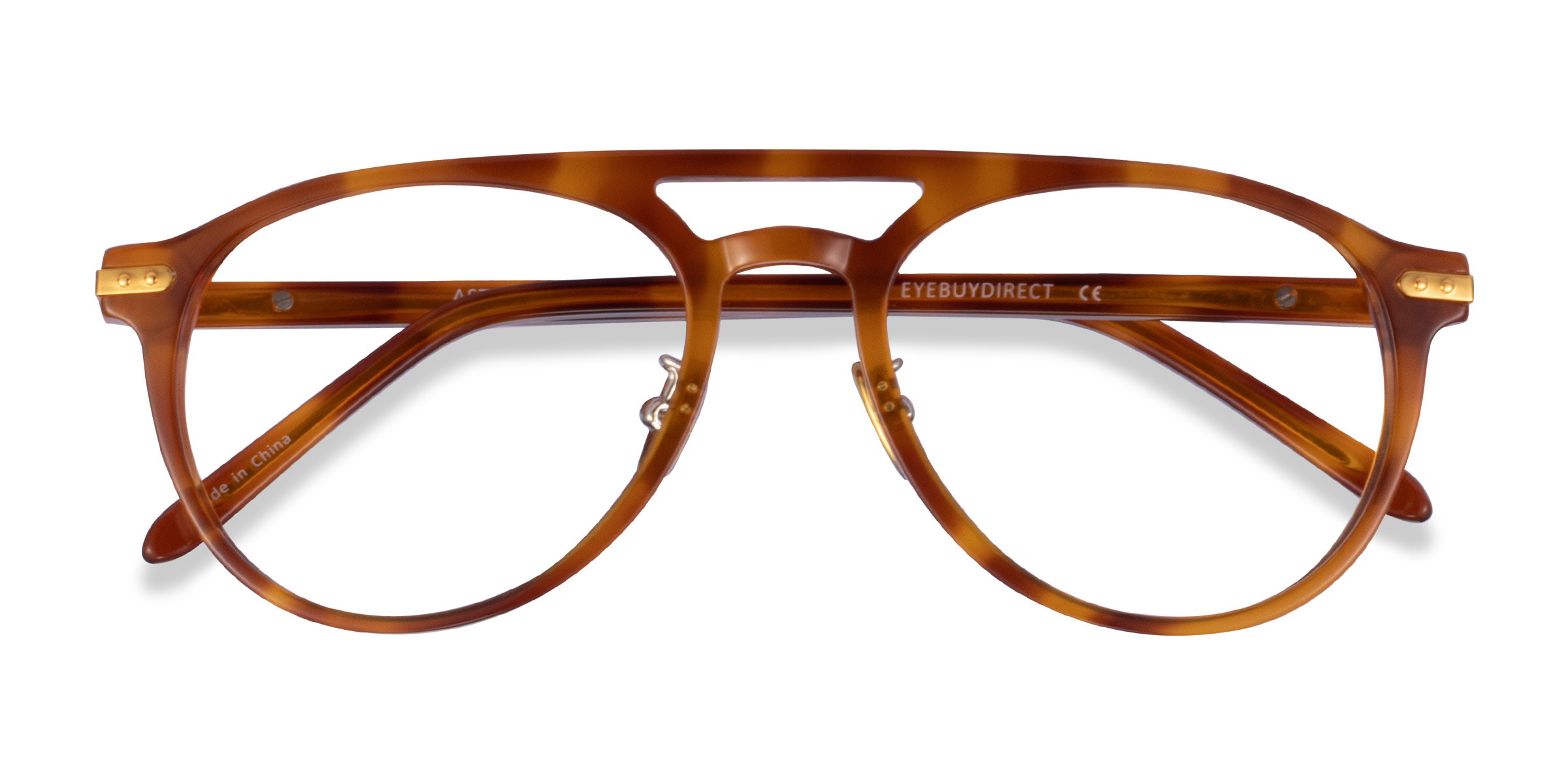 Brown Tortoise Gold Aston -  Metal Eyeglasses