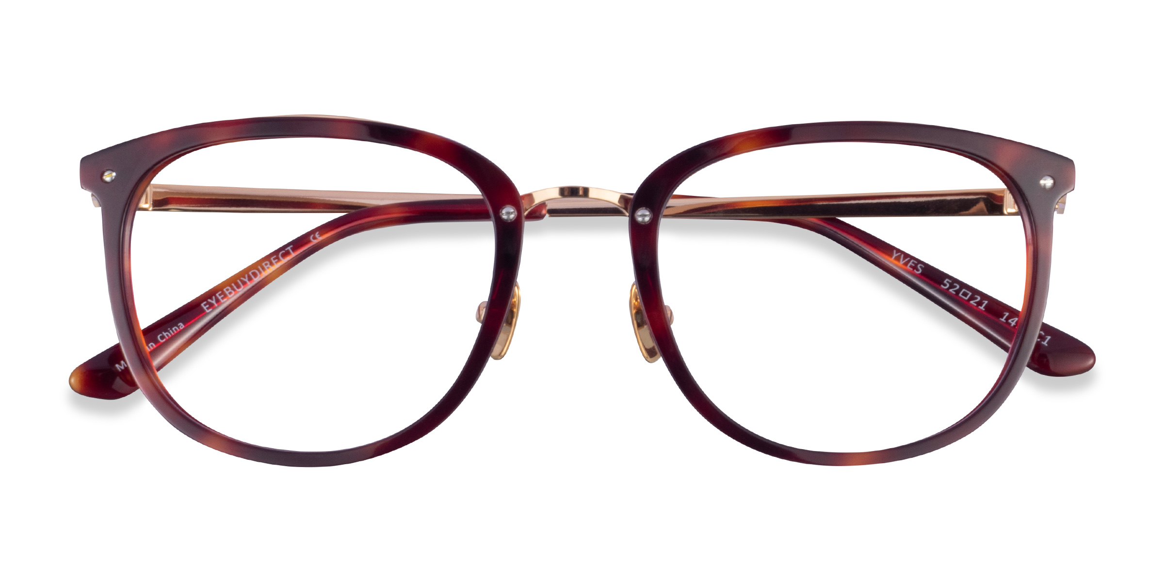 Tortoise Gold Yves - Metal Eyeglasses
