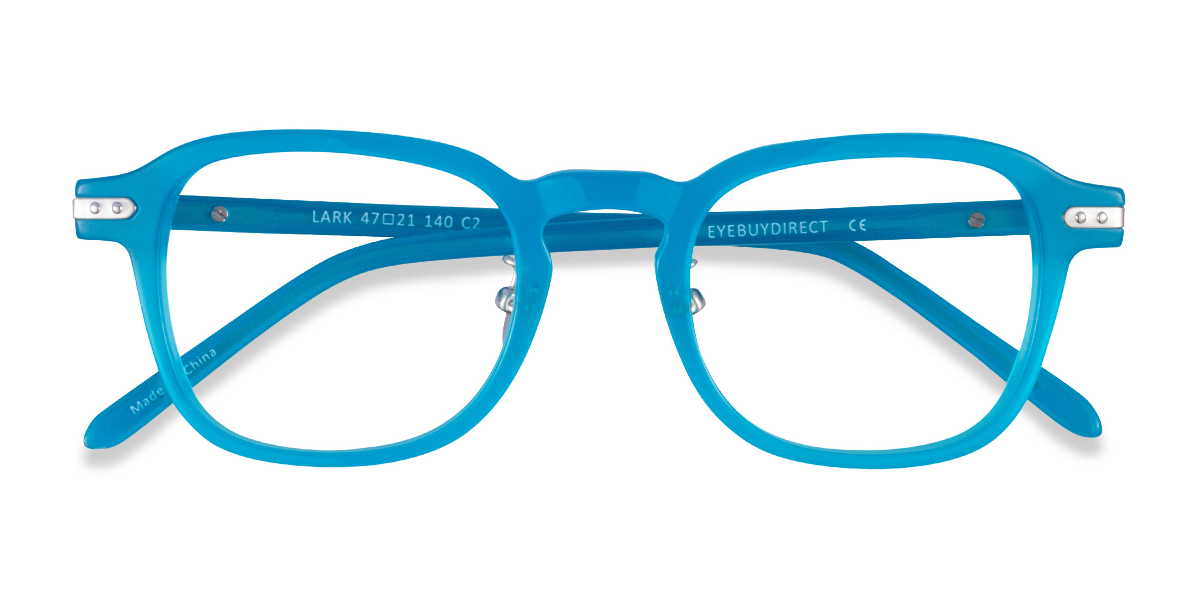 Aqua Silver Lark - Metal Eyeglasses