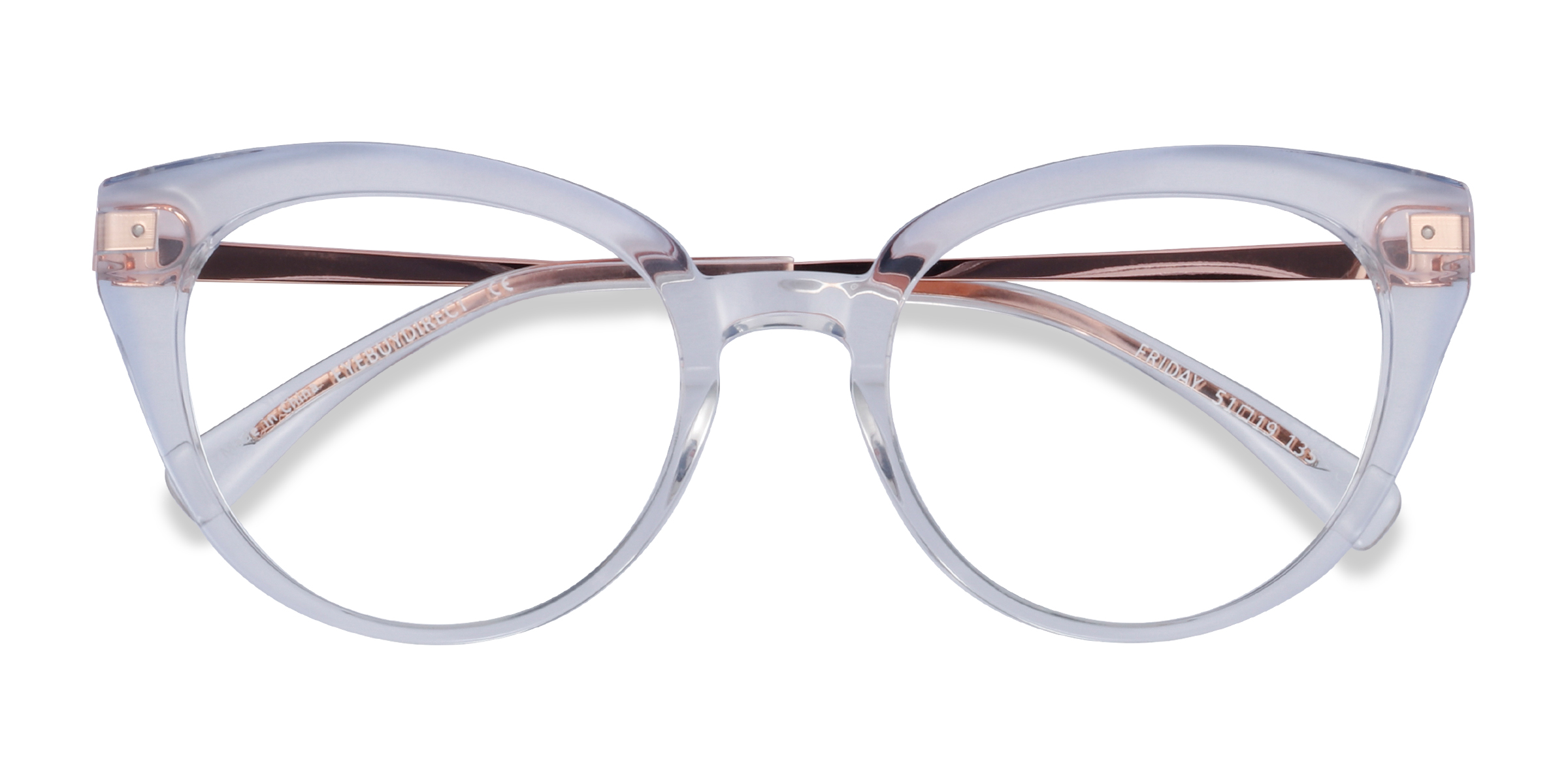 Clear Purple Friday -  Metal Eyeglasses