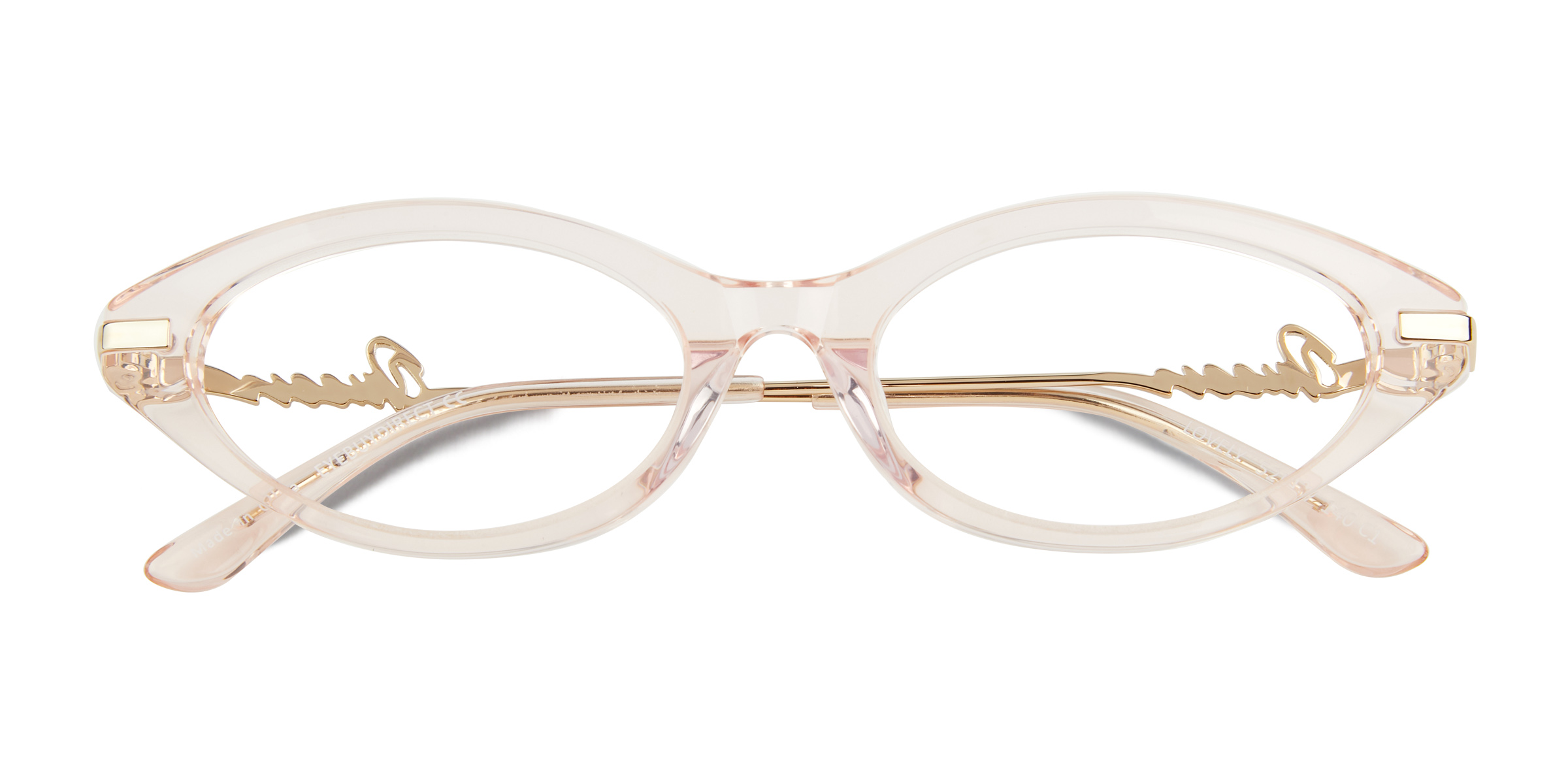 Clear Champagne Lovely - Metal Eyeglasses