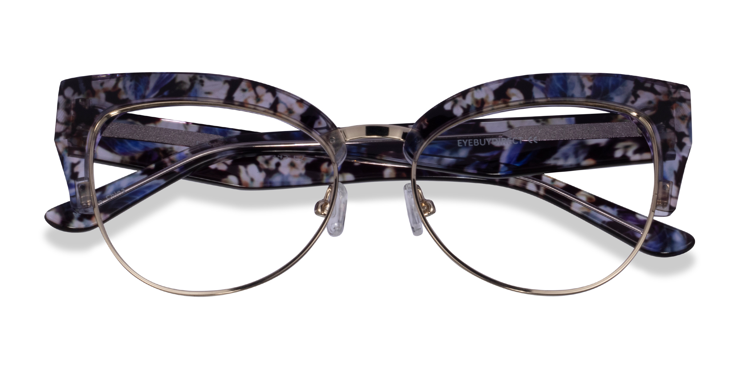 Purple Floral Gold Freesia - Metal Eyeglasses