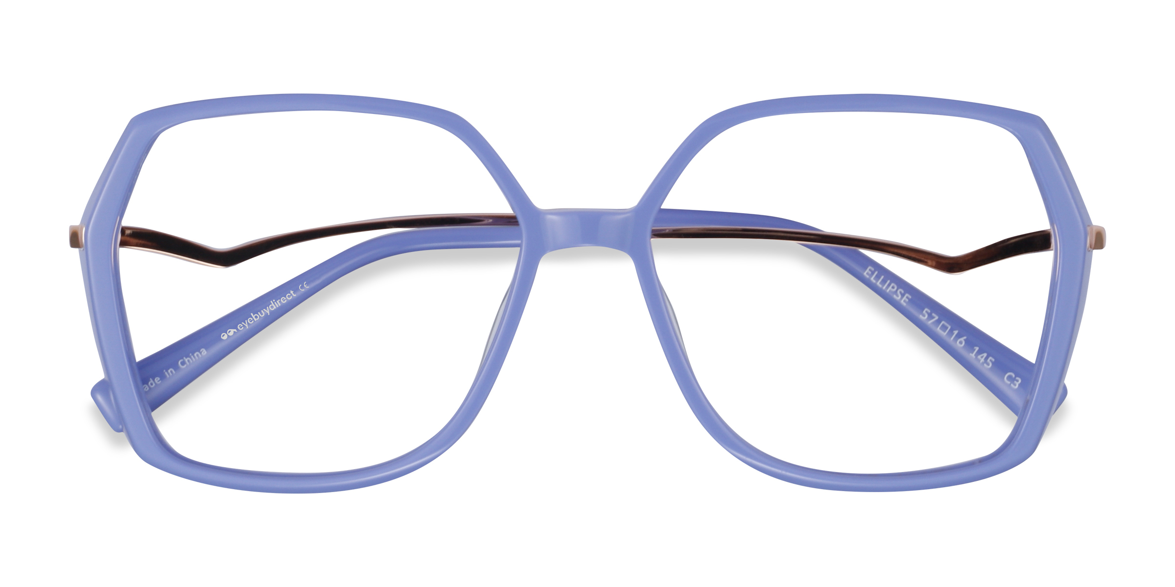 Purple Ellipse -  Metal Eyeglasses