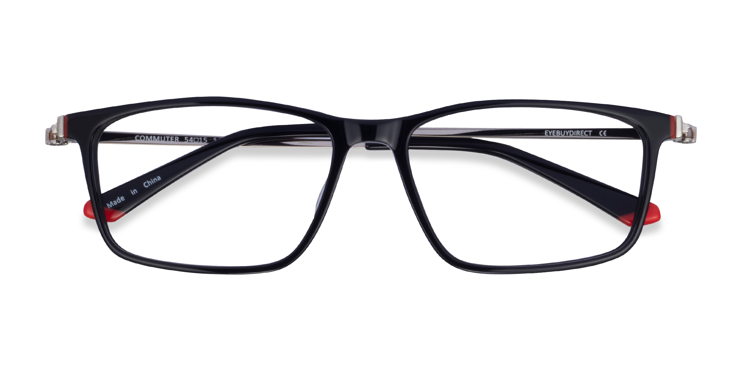 Black Red Gold Commuter -  Metal Eyeglasses