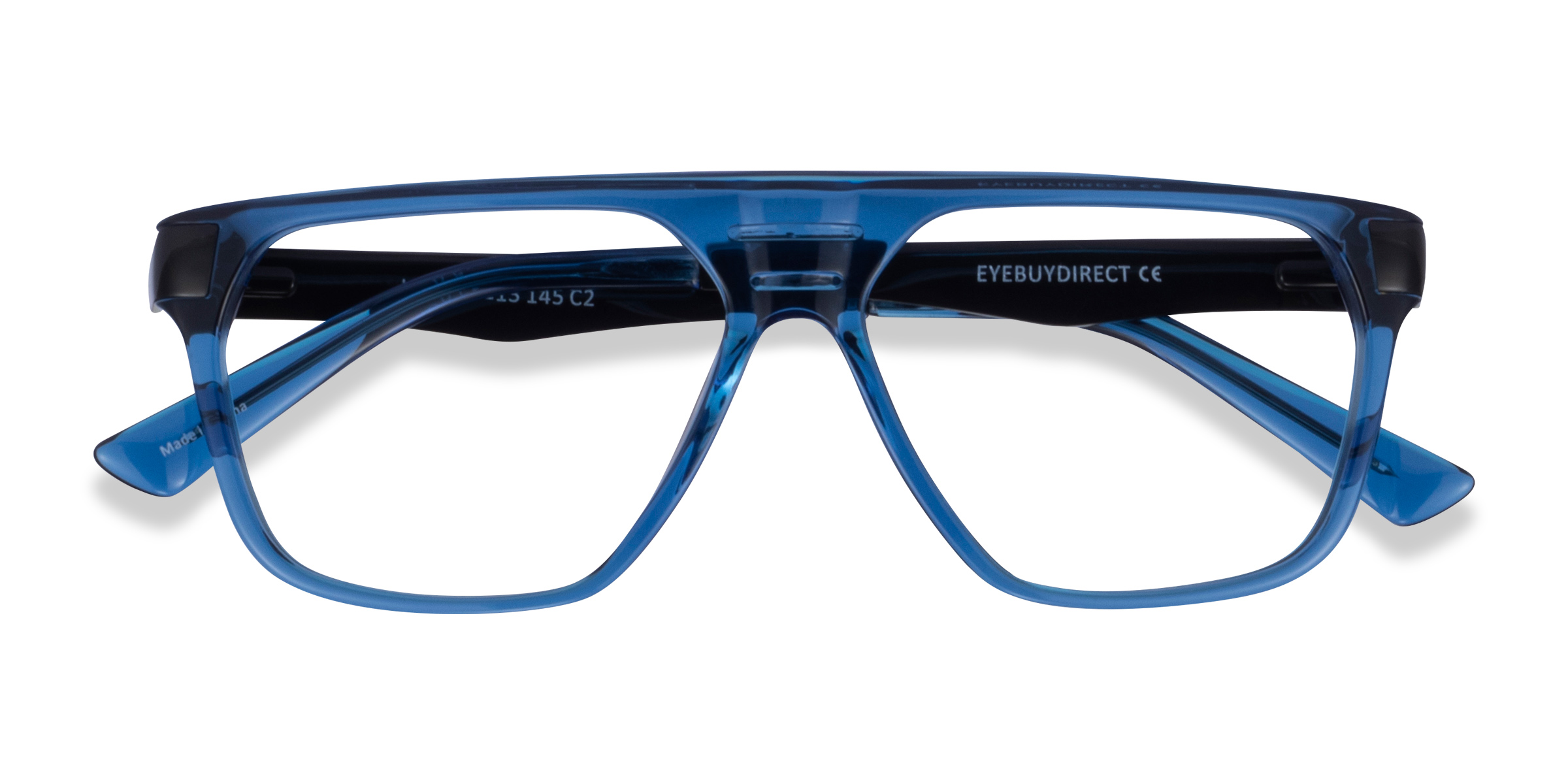 Blue Black Hub - Metal Eyeglasses
