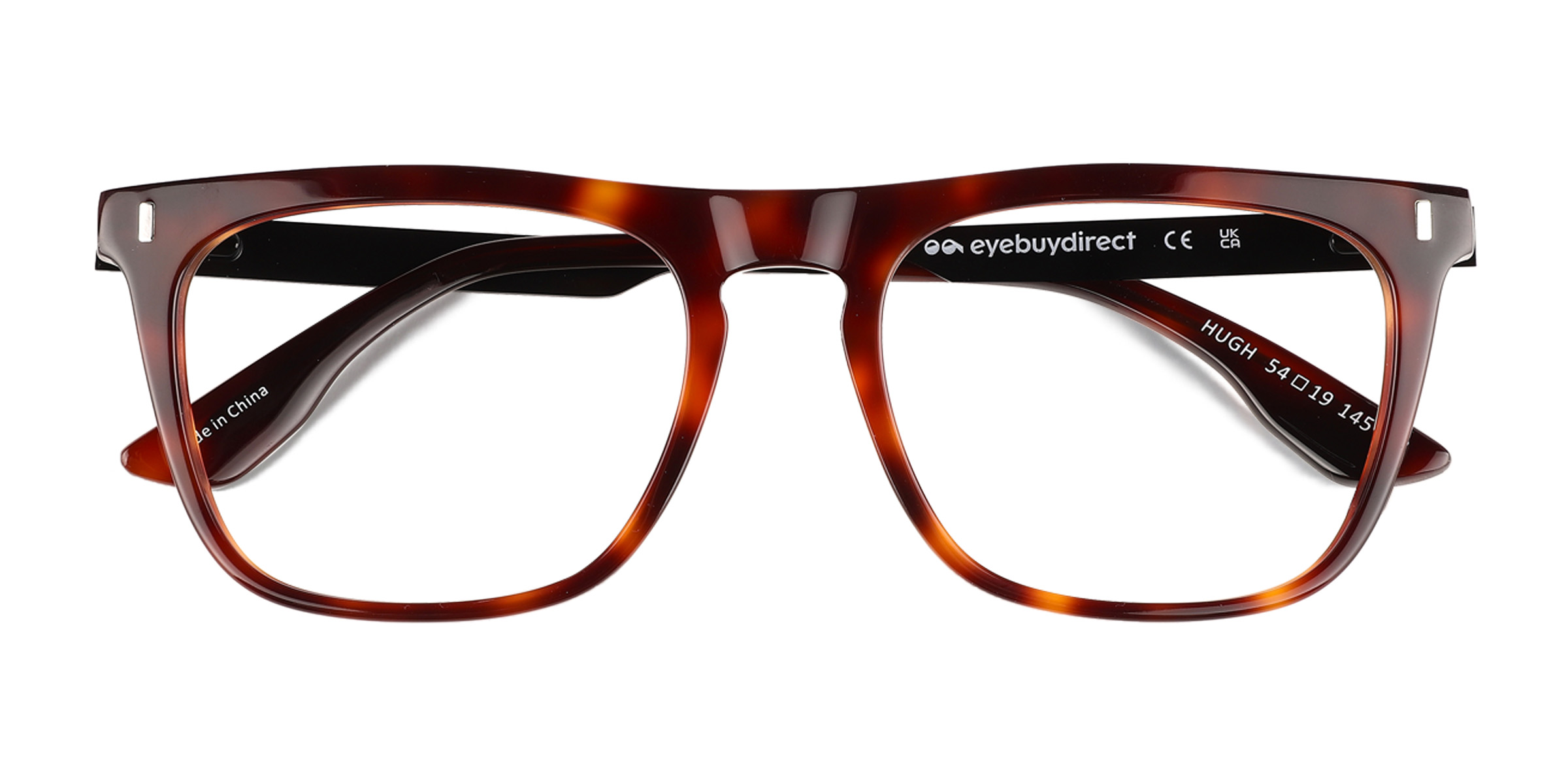 Tortoise Hugh -  Metal Eyeglasses
