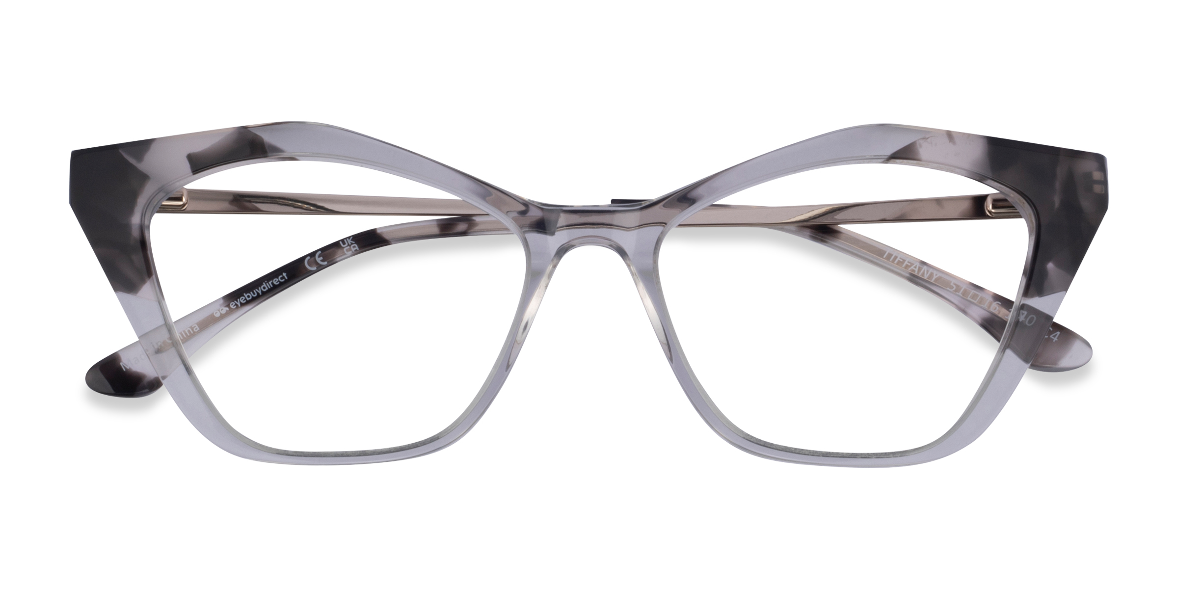Ivory Tortoise Clear Tiffany - Metal Eyeglasses