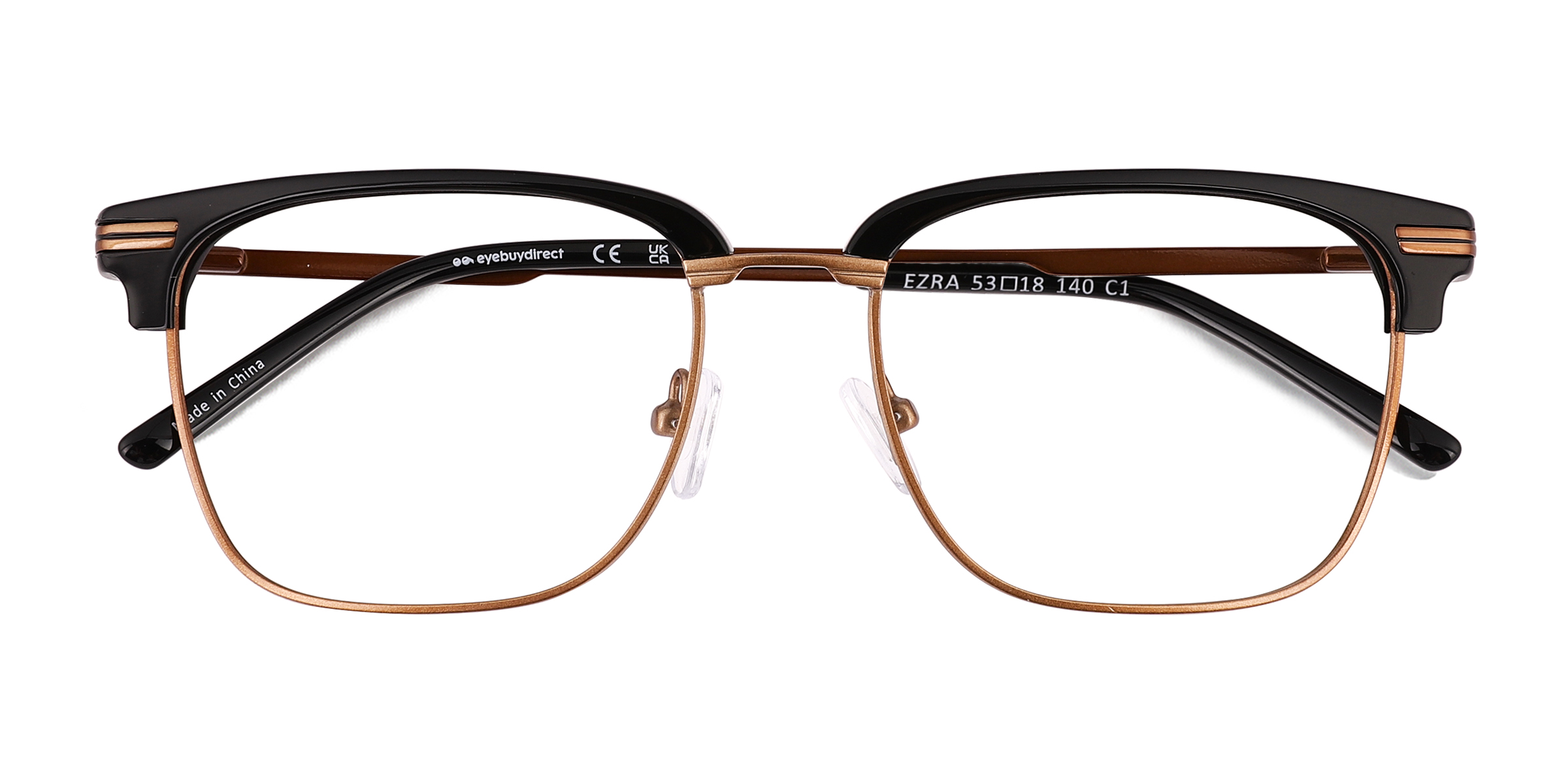 Noir Ezra - Métal Lunettes de vue