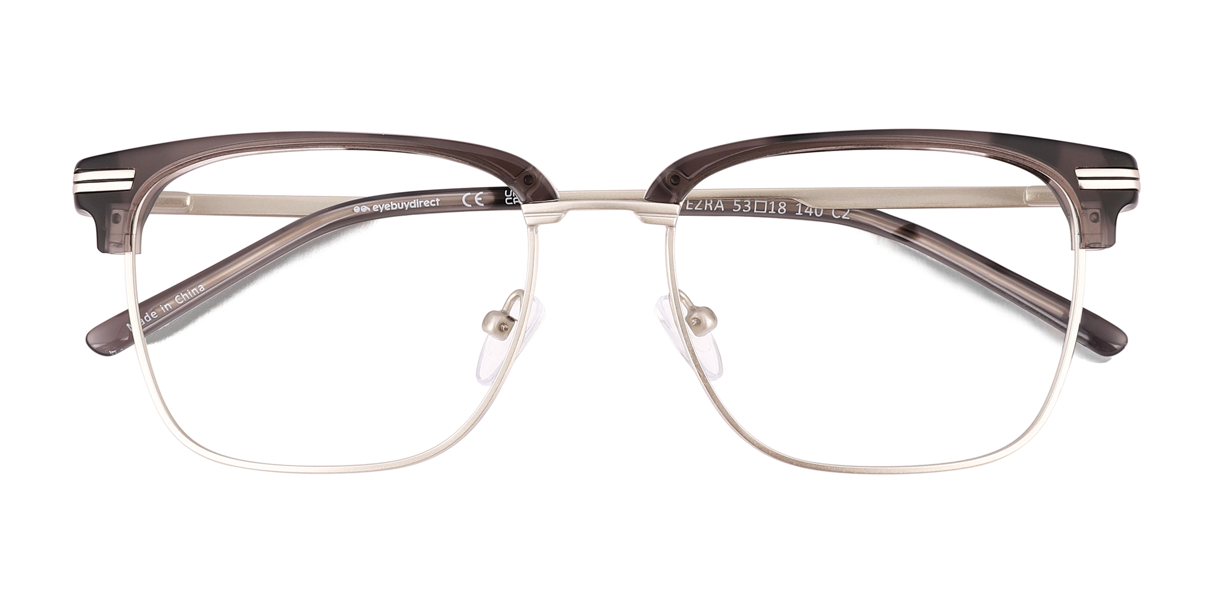 Gray Tortoise Ezra -  Metal Eyeglasses