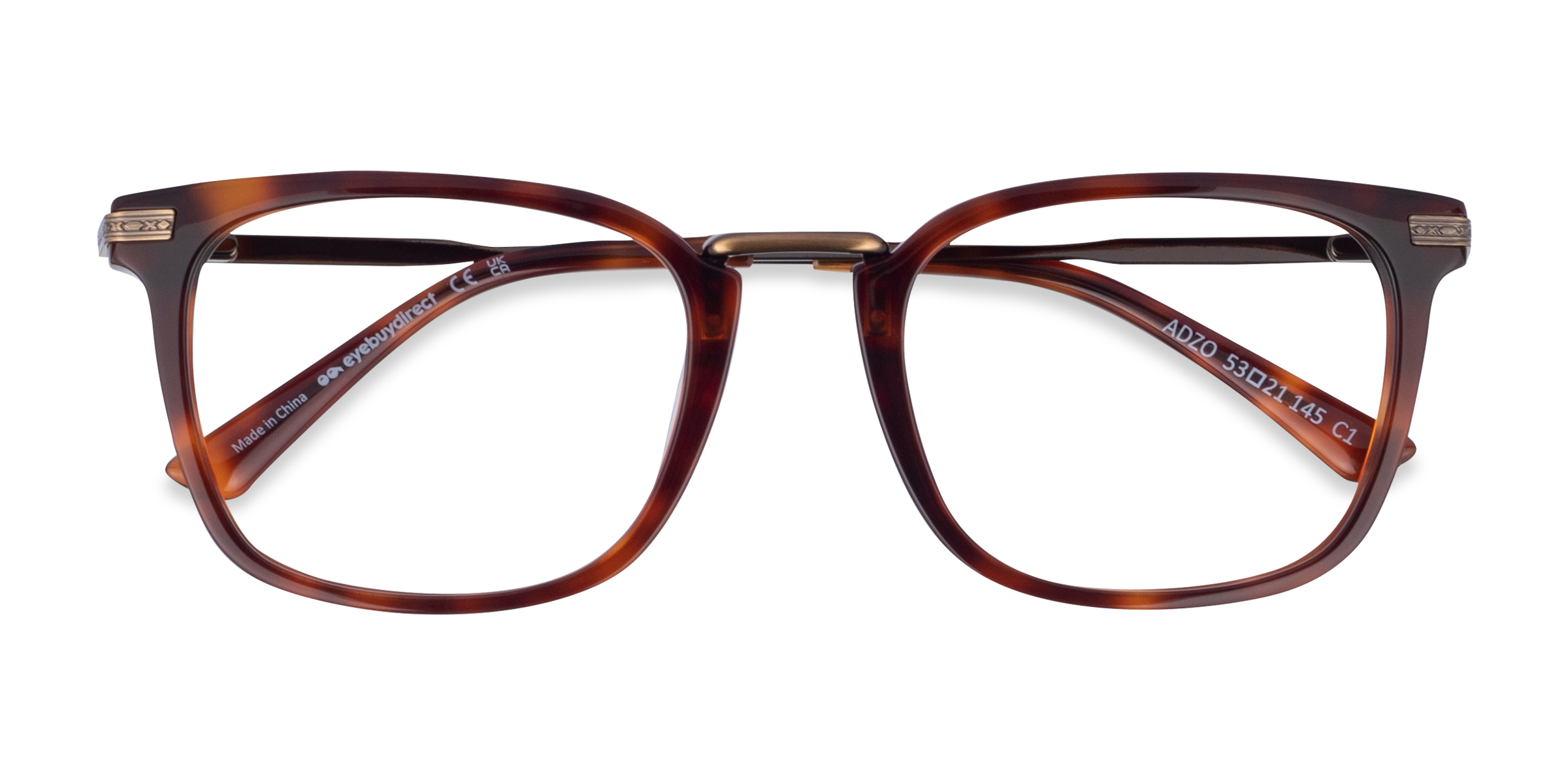 Tortoise Adzo -  Metal Eyeglasses