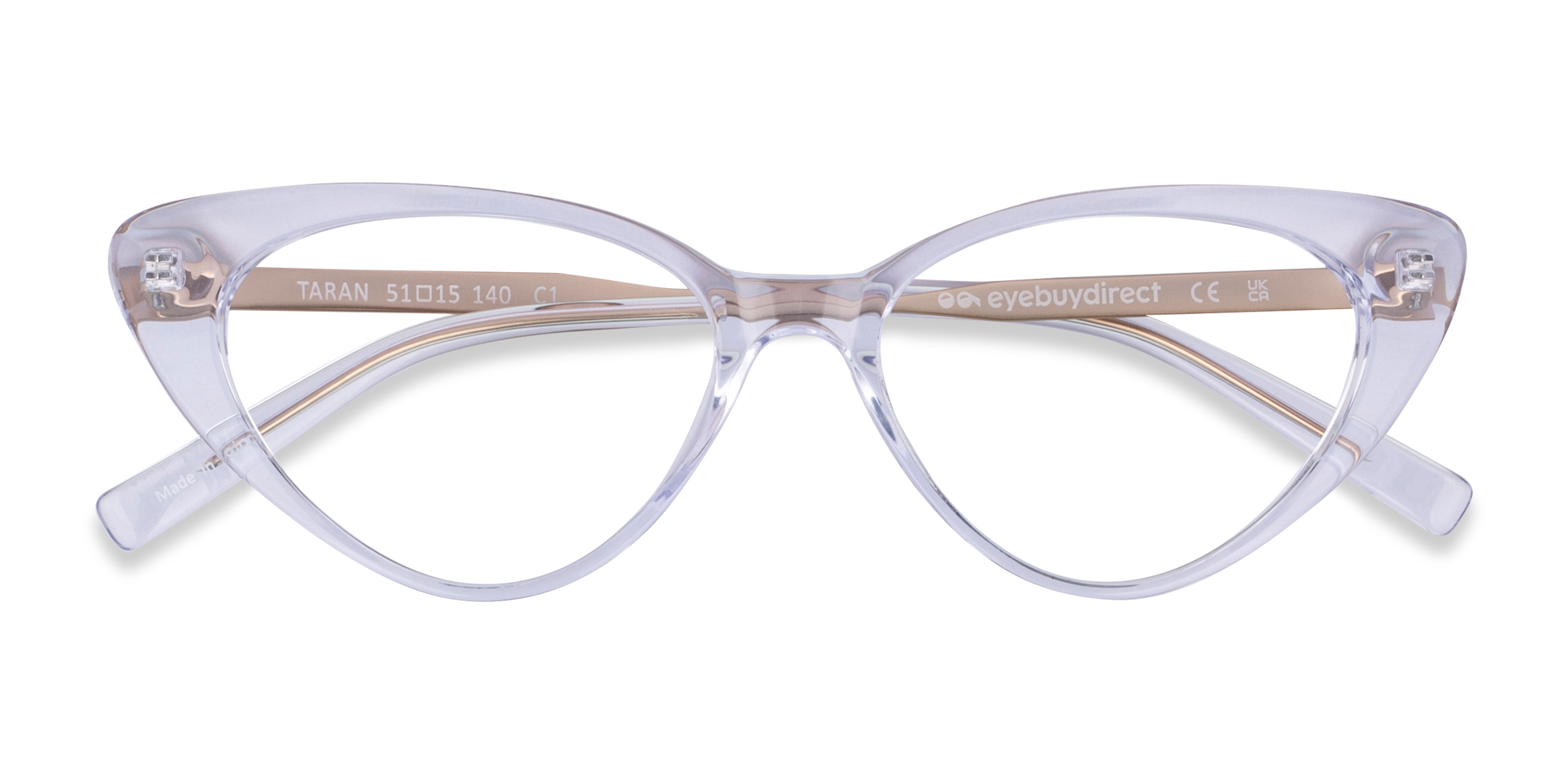 Clear Taran - Metal Eyeglasses