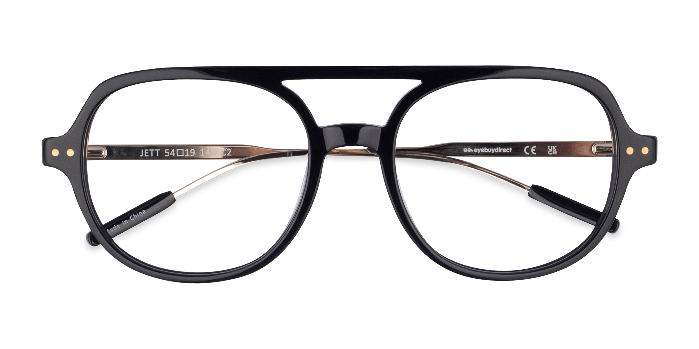 Black Jett - Metal Eyeglasses