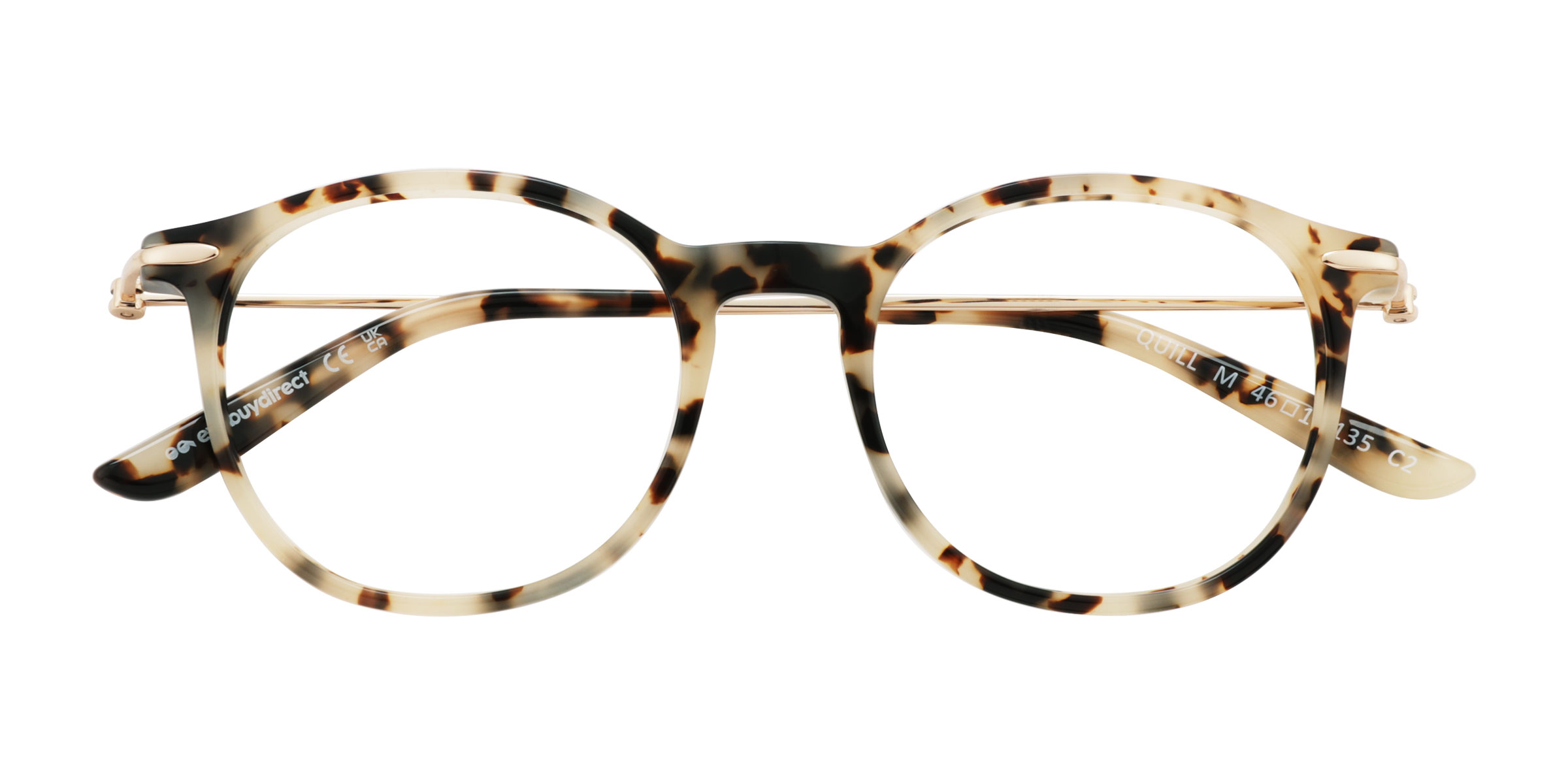 Écaille ivoire Quill - Métal Lunettes de vue