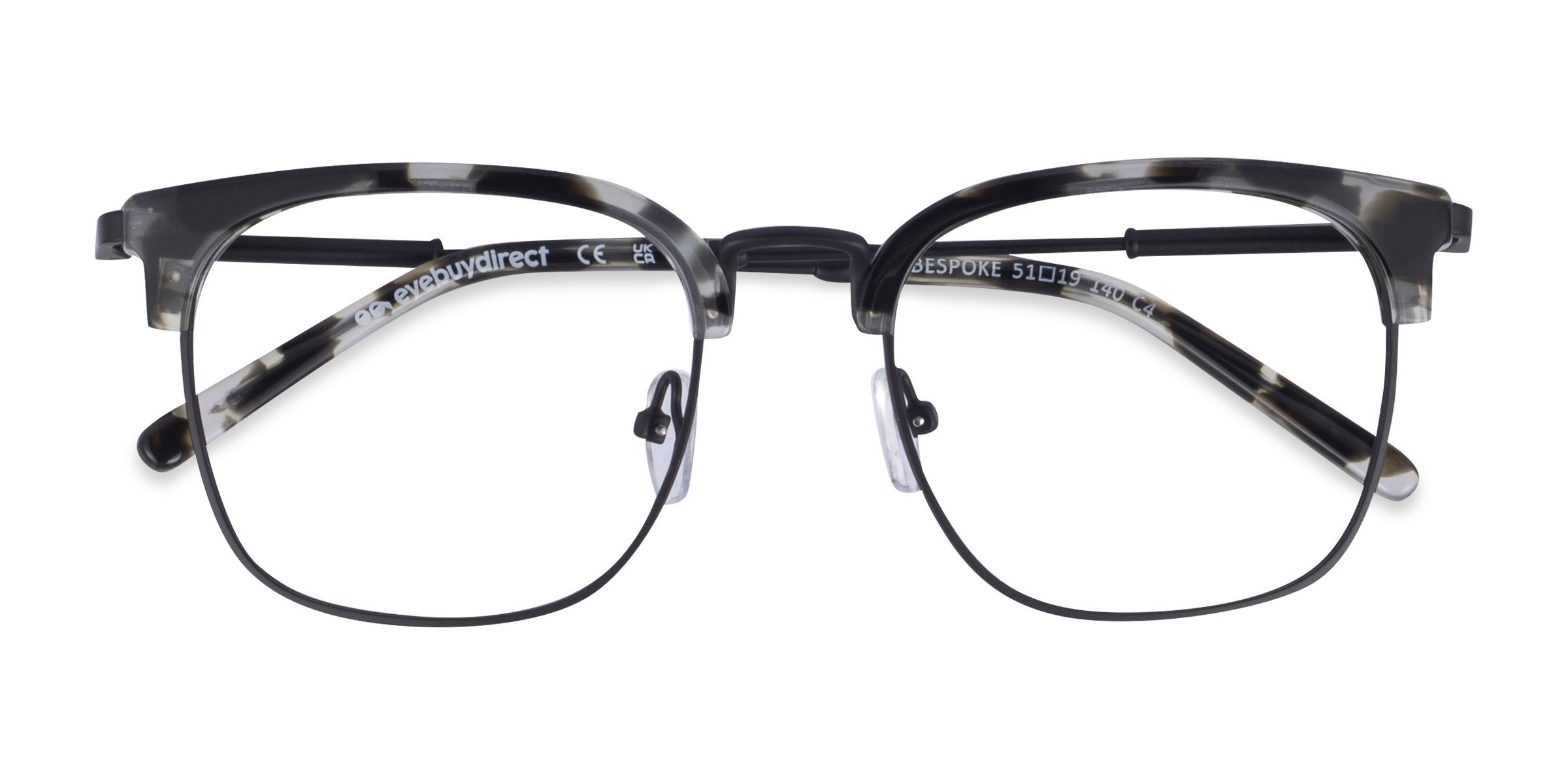 Gray Tortoise Bespoke - Metal Eyeglasses