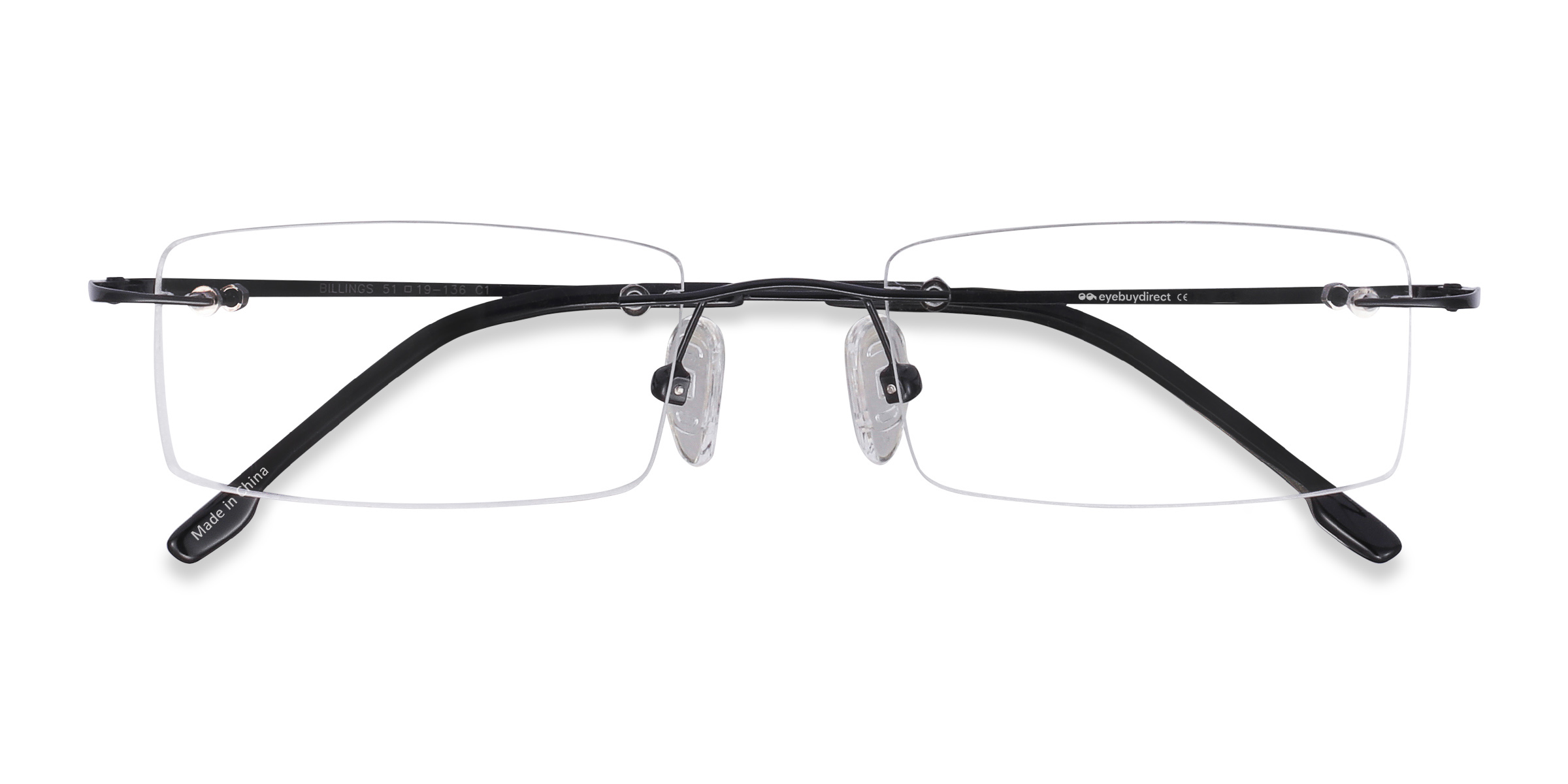 Noir Billings - Métal Lunettes de vue