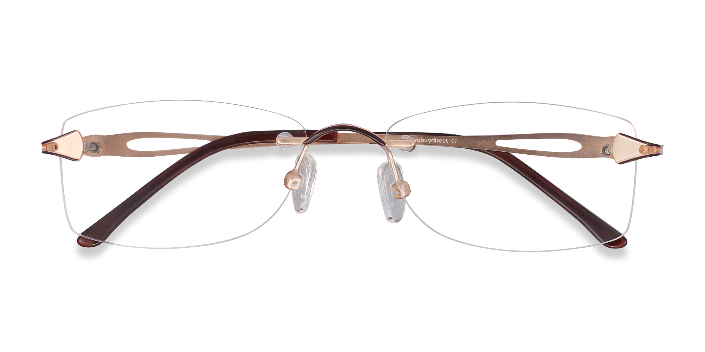 Golden/Brown Rivet - Metal Eyeglasses