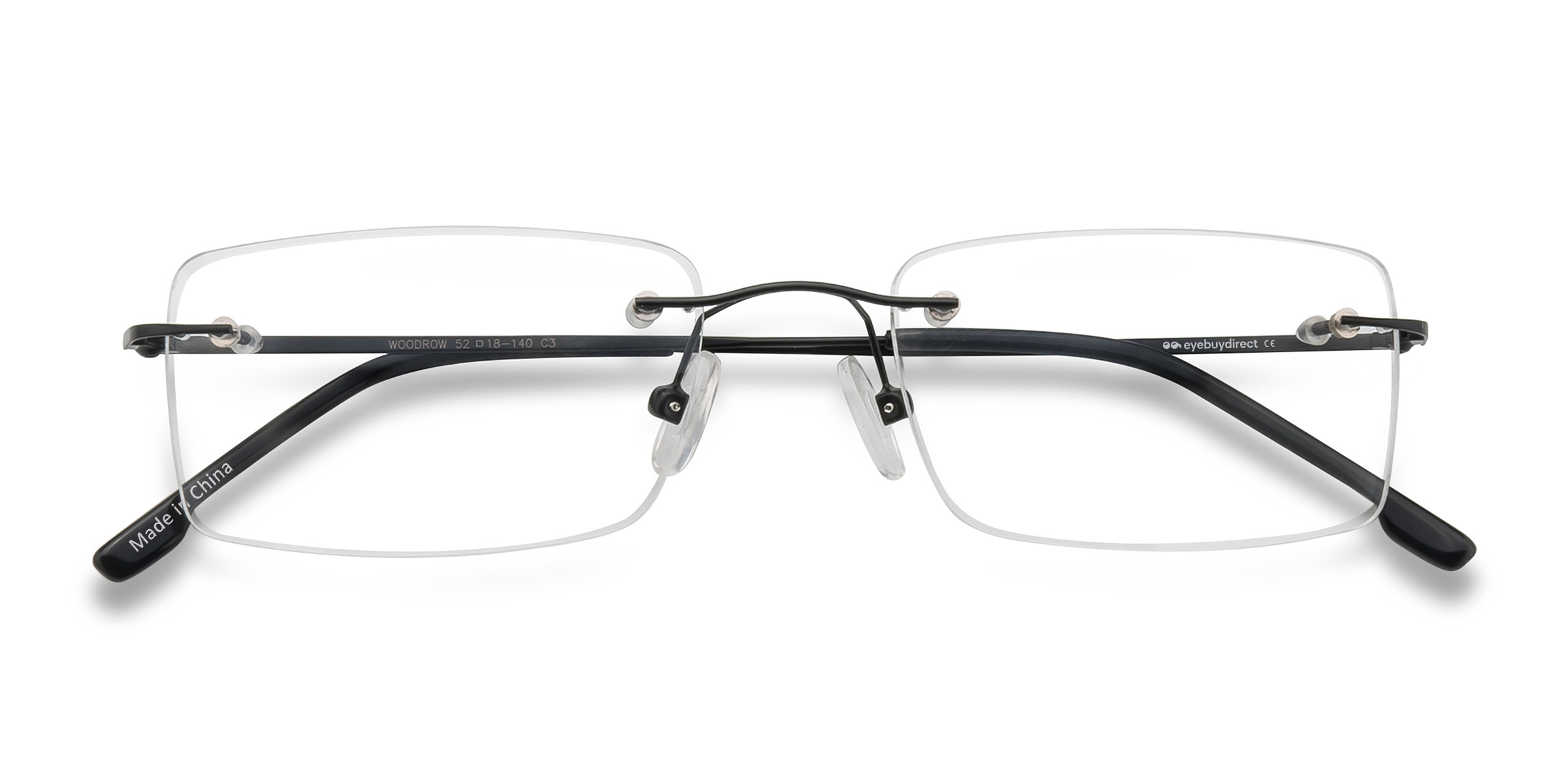 Black Woodrow - Metal Eyeglasses