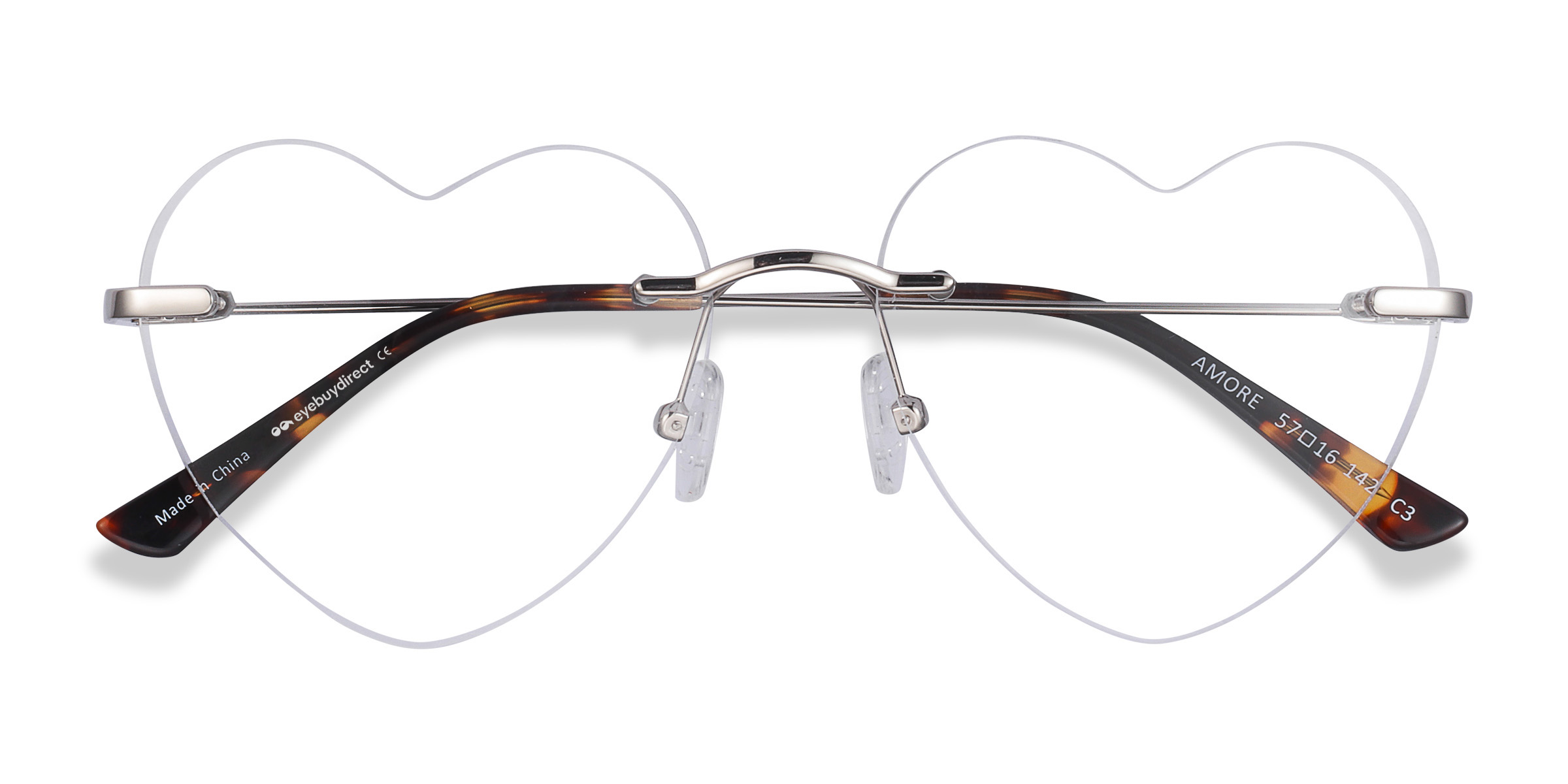 Argenté Amore -  Métal Lunettes de vue