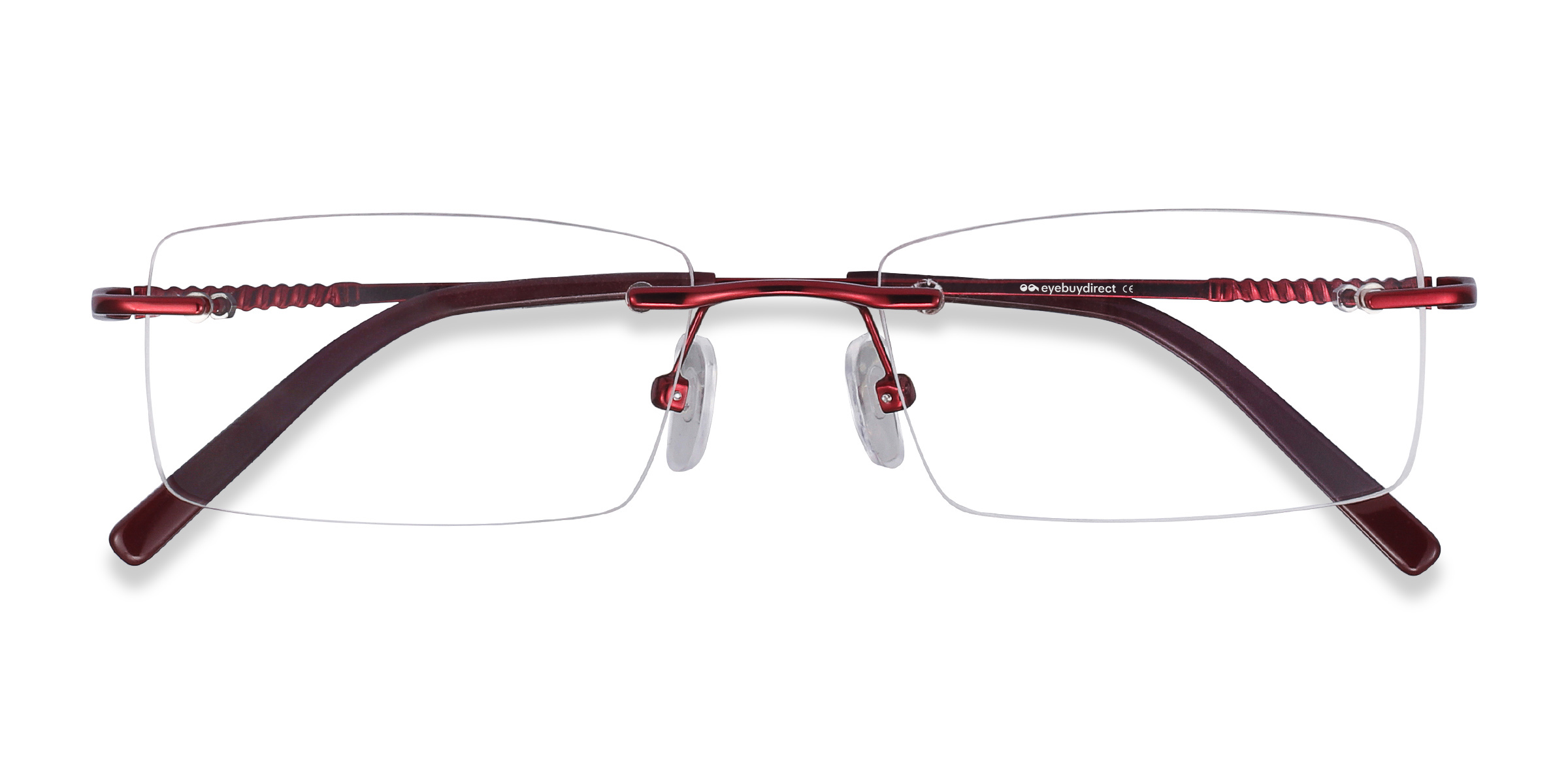 Burgundy Earl - Metal Eyeglasses