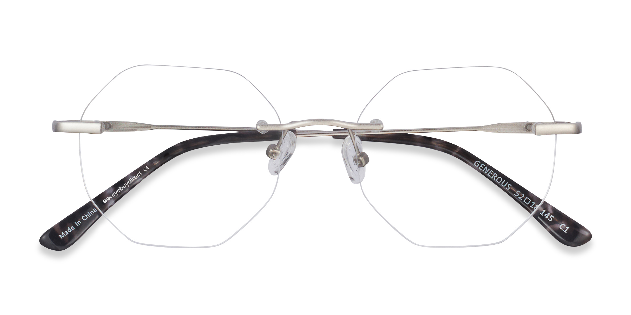 Matte Silver Generous -  Metal Eyeglasses