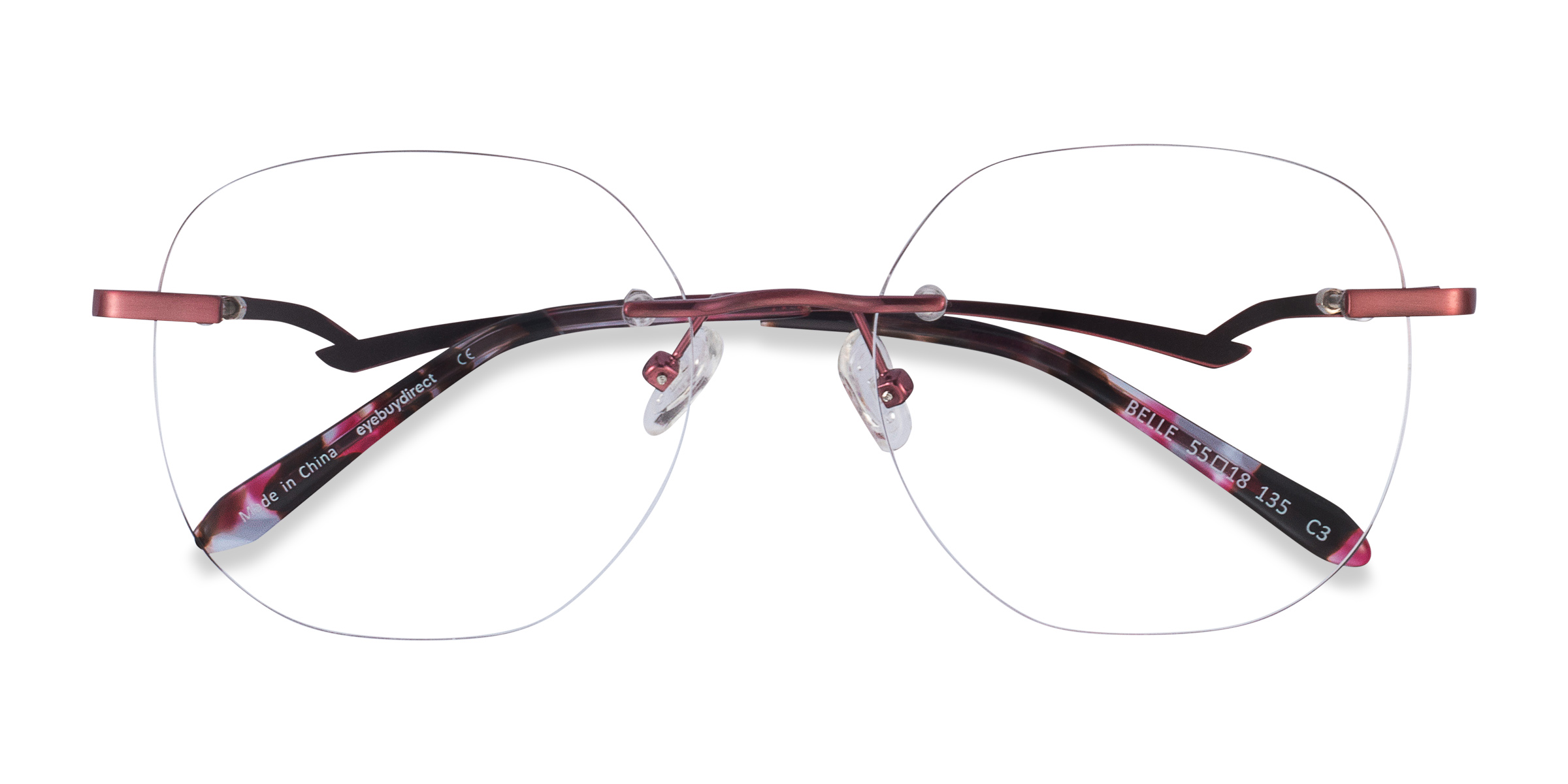 Burgundy Belle - Métal Lunettes de vue