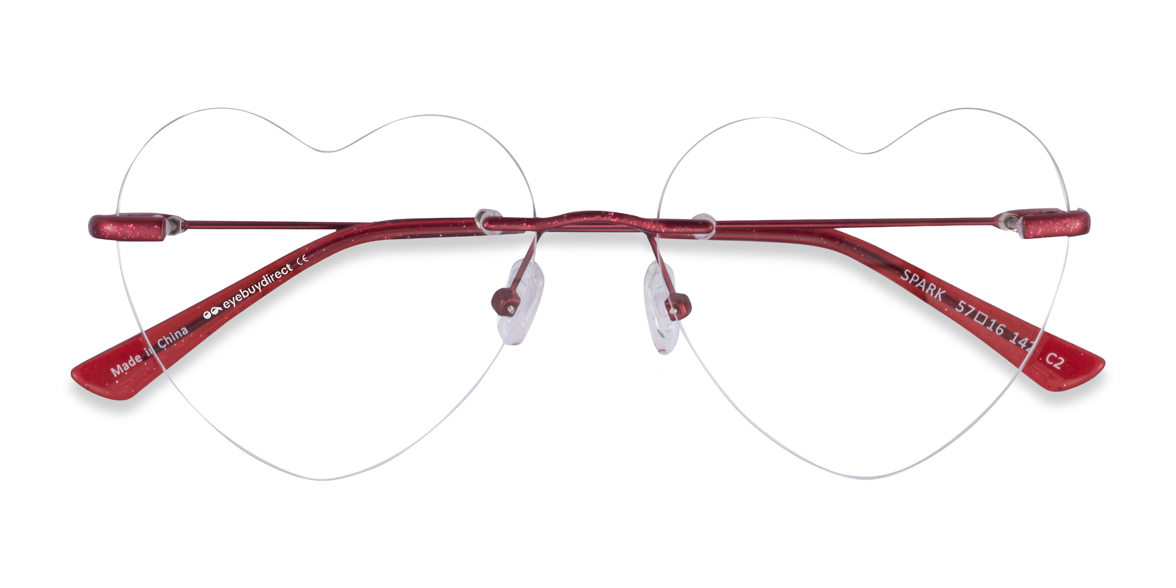 Glitter Red Spark - Métal Lunettes de vue