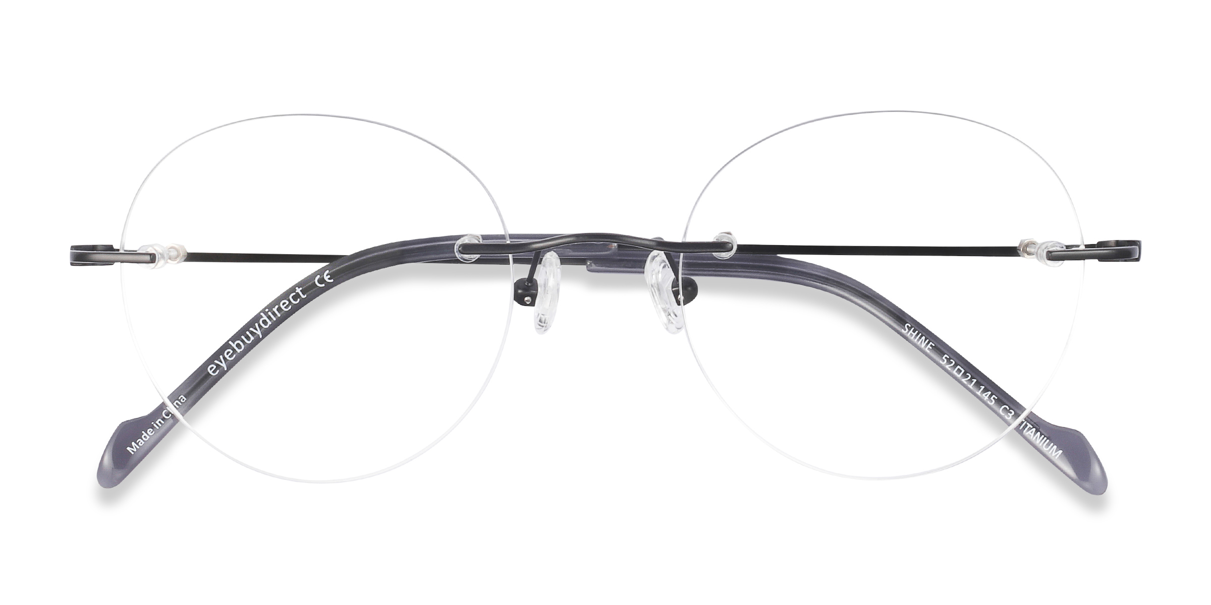 Black Shine - Titanium Eyeglasses