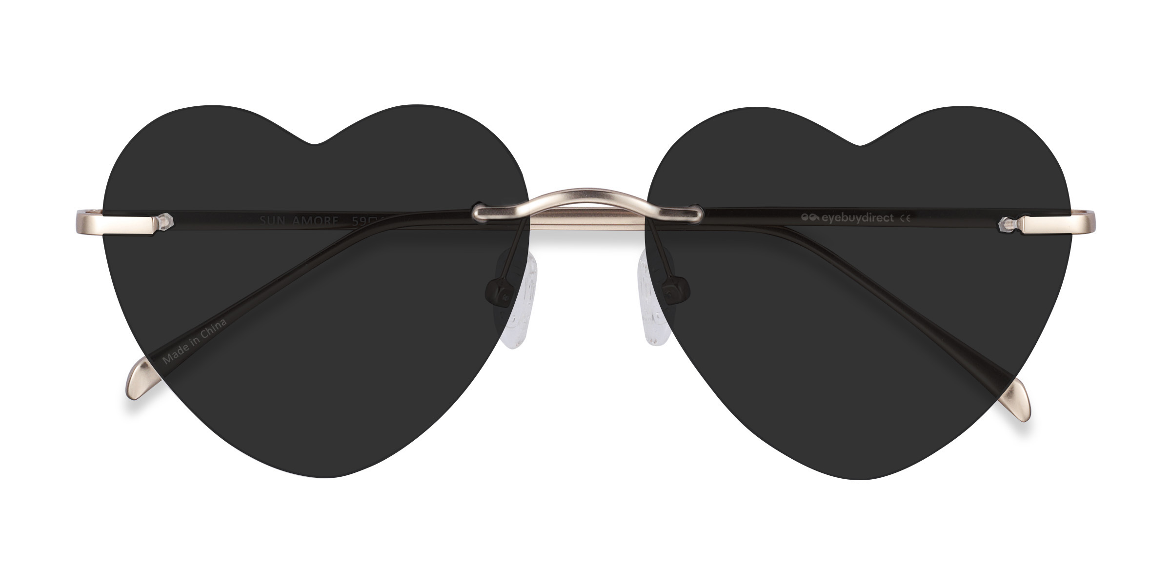 Doré Sun Amore - Métal Lunettes de soleil