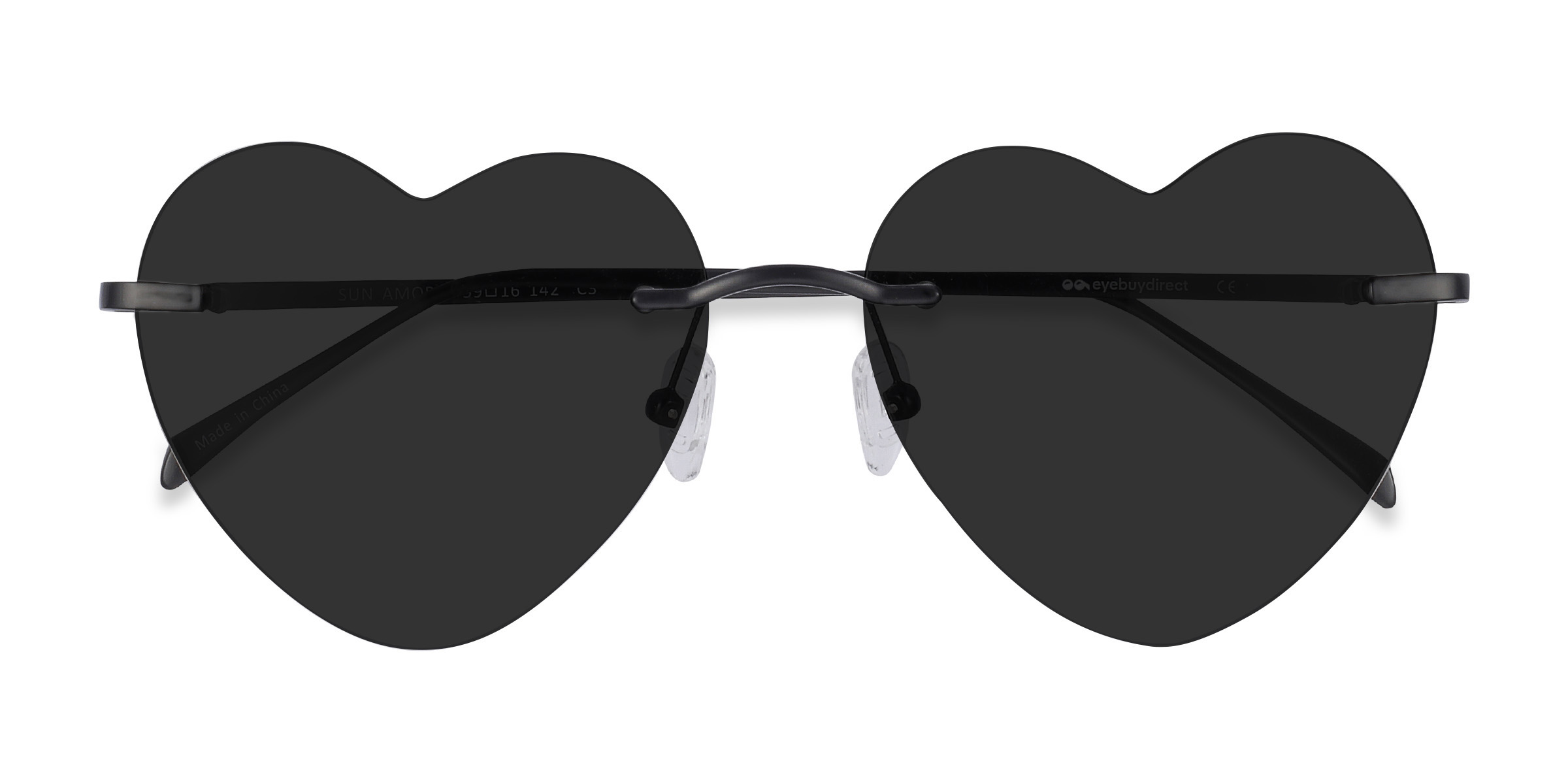Noir Sun Amore - Métal Lunettes de soleil