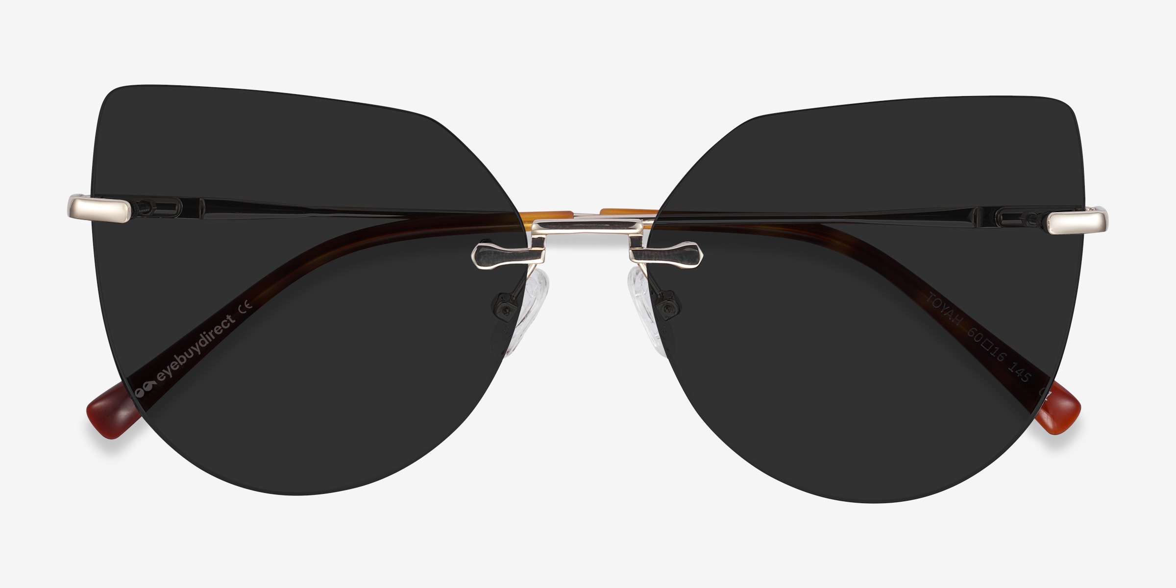 Light Gold Toyah - Metal Sunglasses