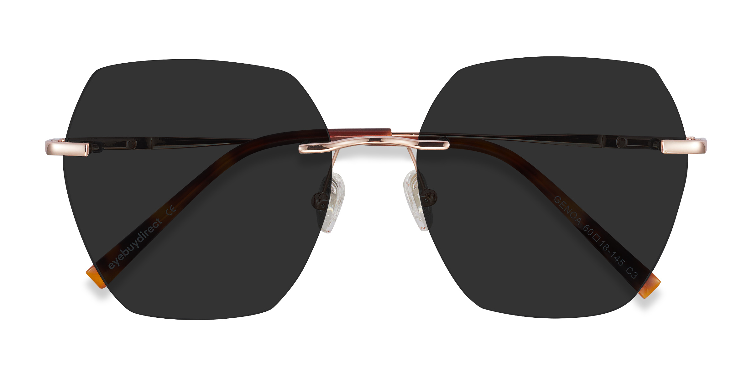Or rose Genoa -  Métal Lunettes de soleil