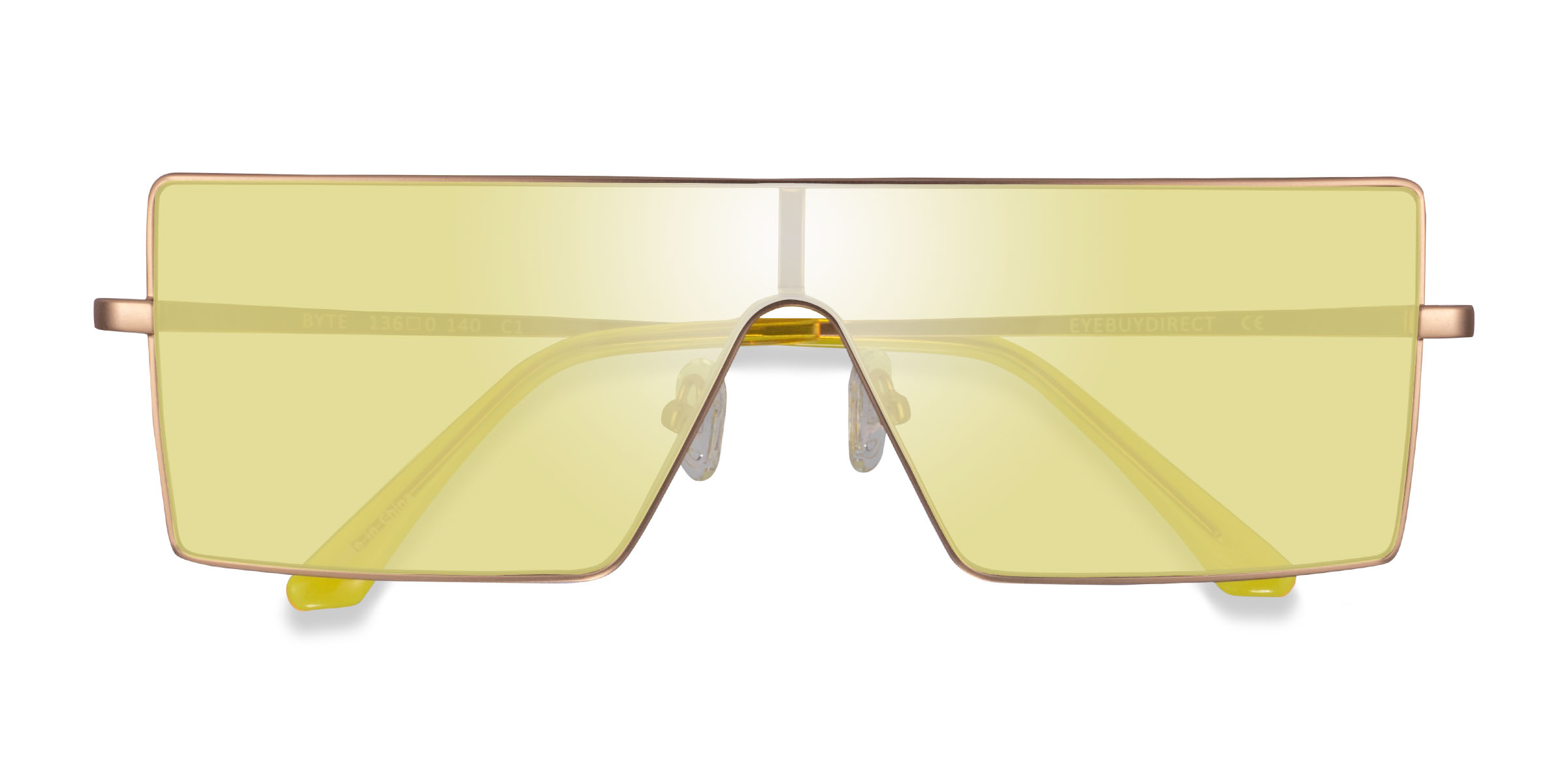 Matte Gold Byte -  Métal Lunettes de soleil