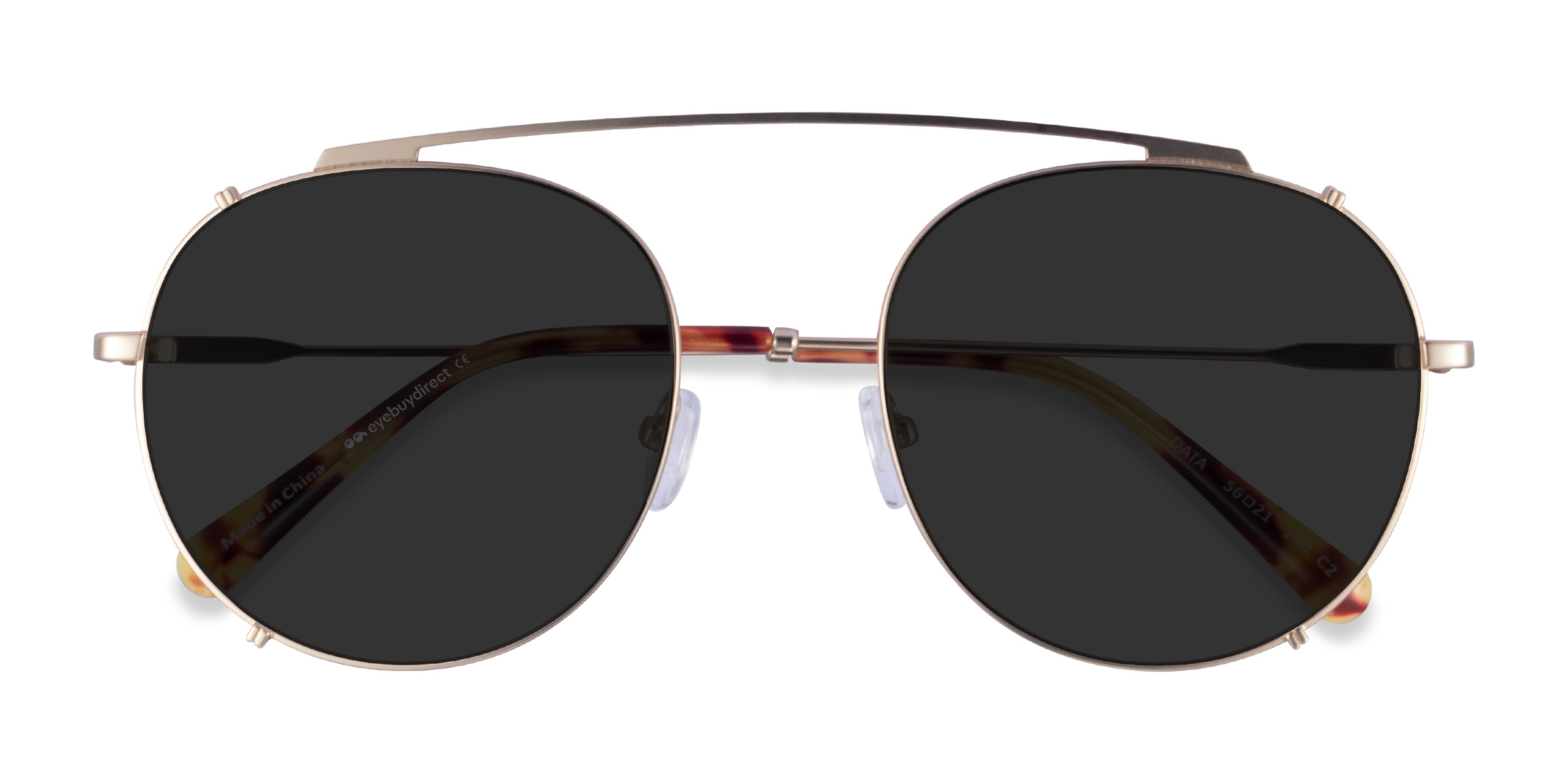 Matte Gold Data -  Métal Lunettes de soleil