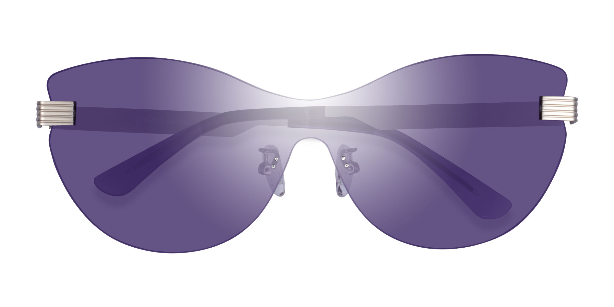 Matte Silver Cipher - Metal Sunglasses
