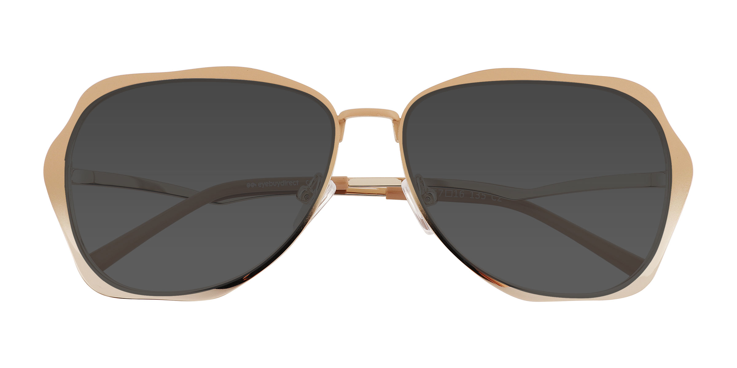 Gradient Matte Brown Teo -  Metal Sunglasses