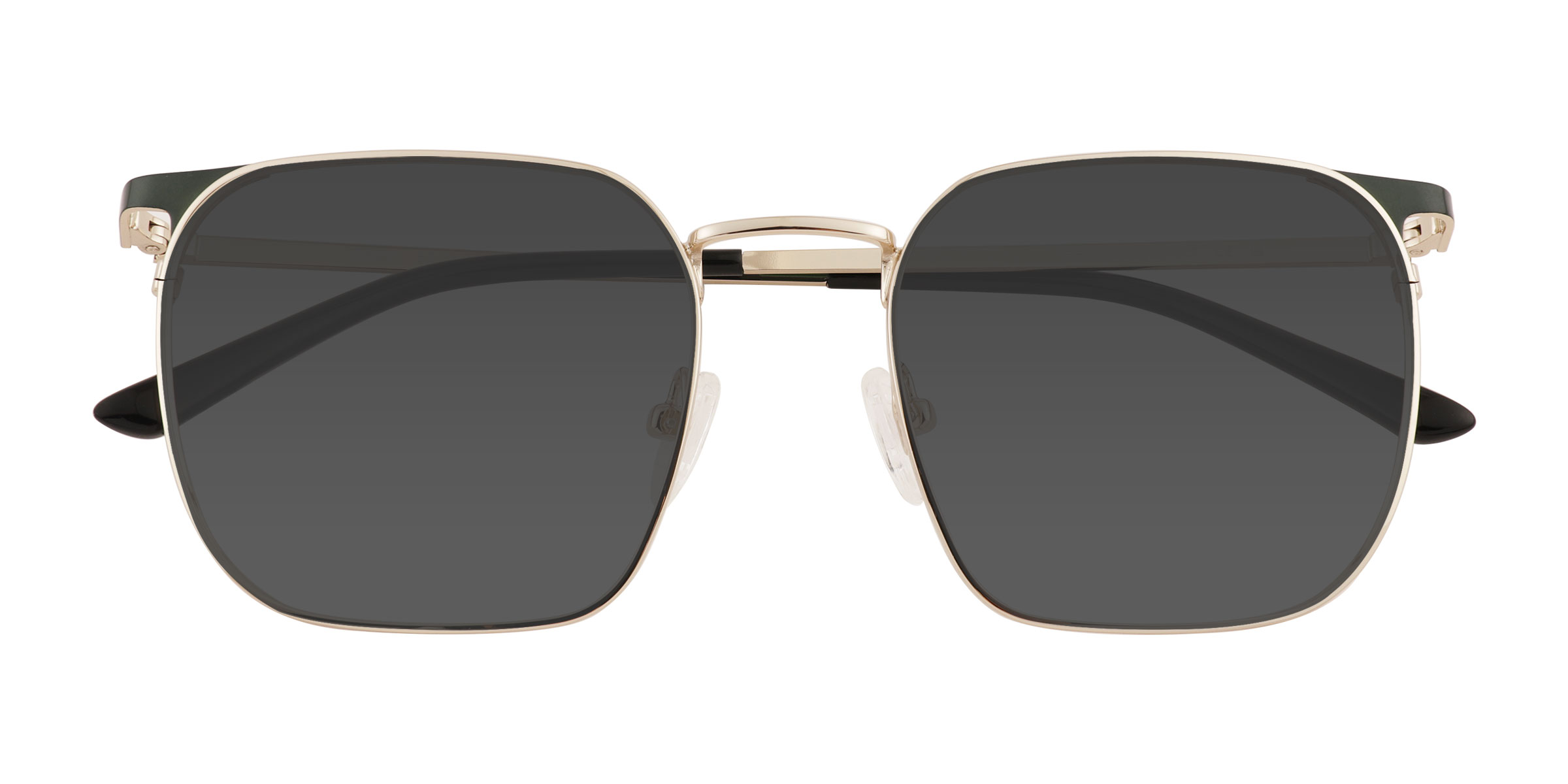 Shiny Gold Green Grey -  Métal Lunettes de soleil