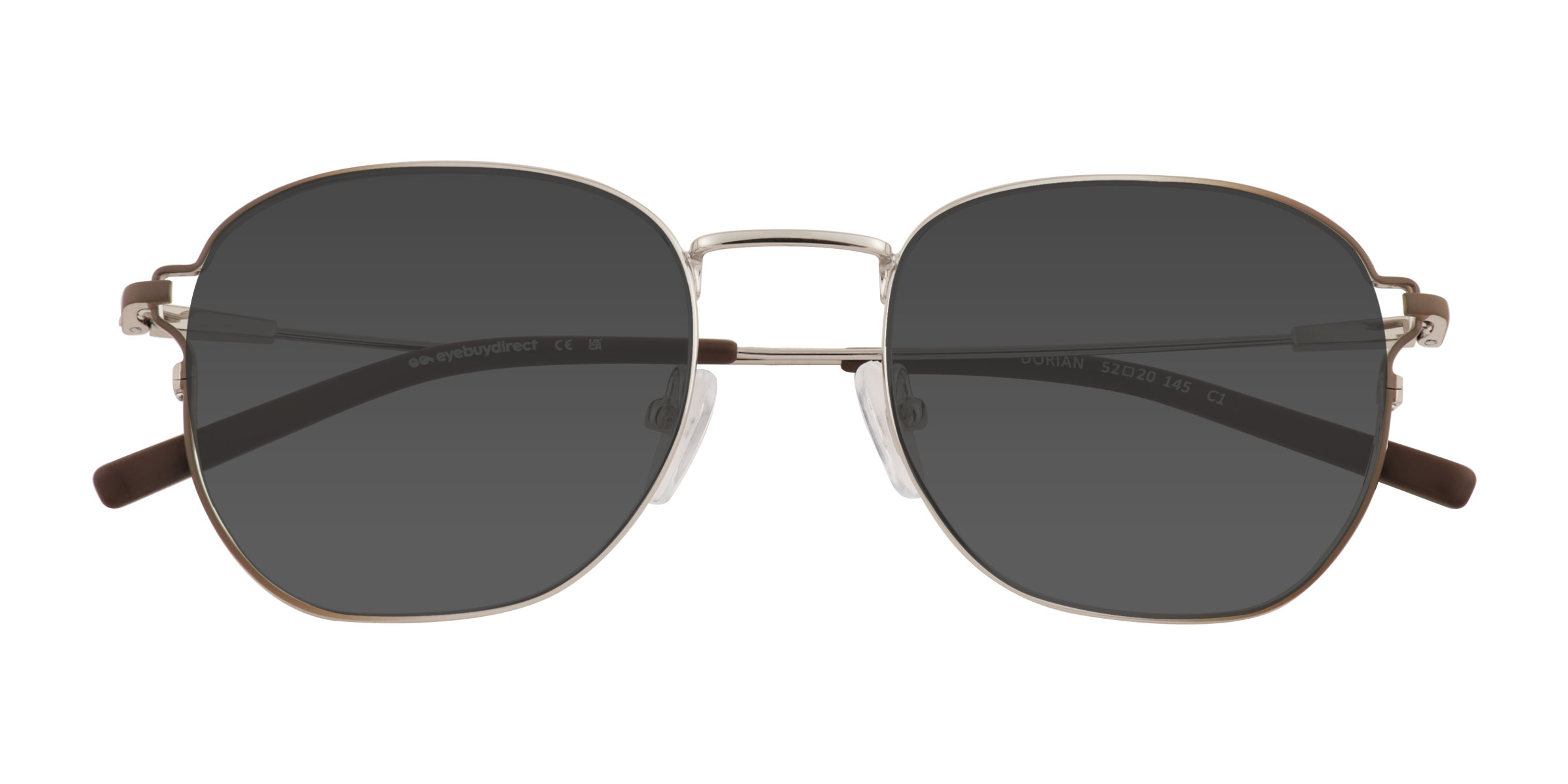 Gradient Brown Silver Dorian - Metal Sunglasses