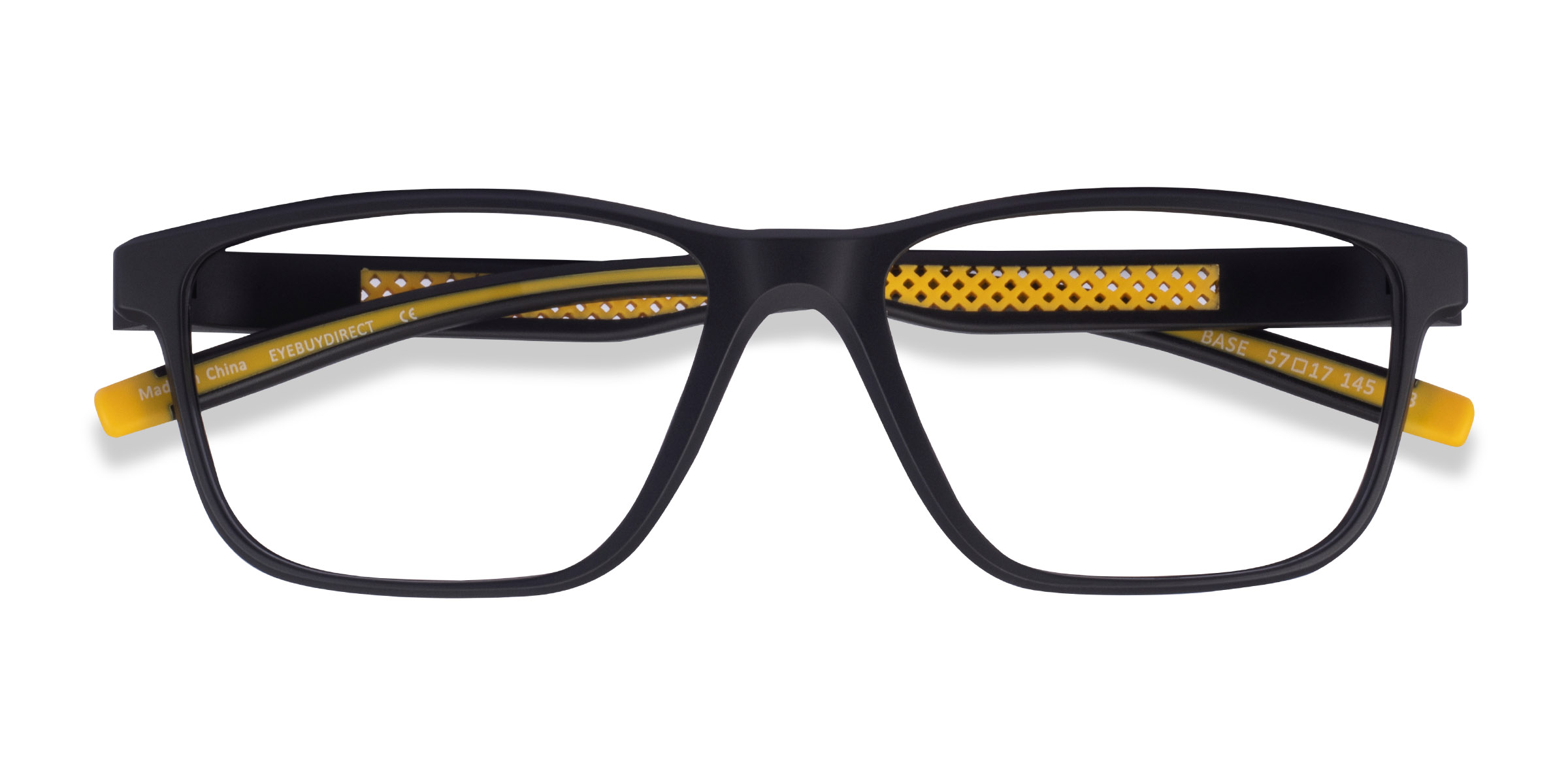 Black Yellow Base - Plastic Eyeglasses