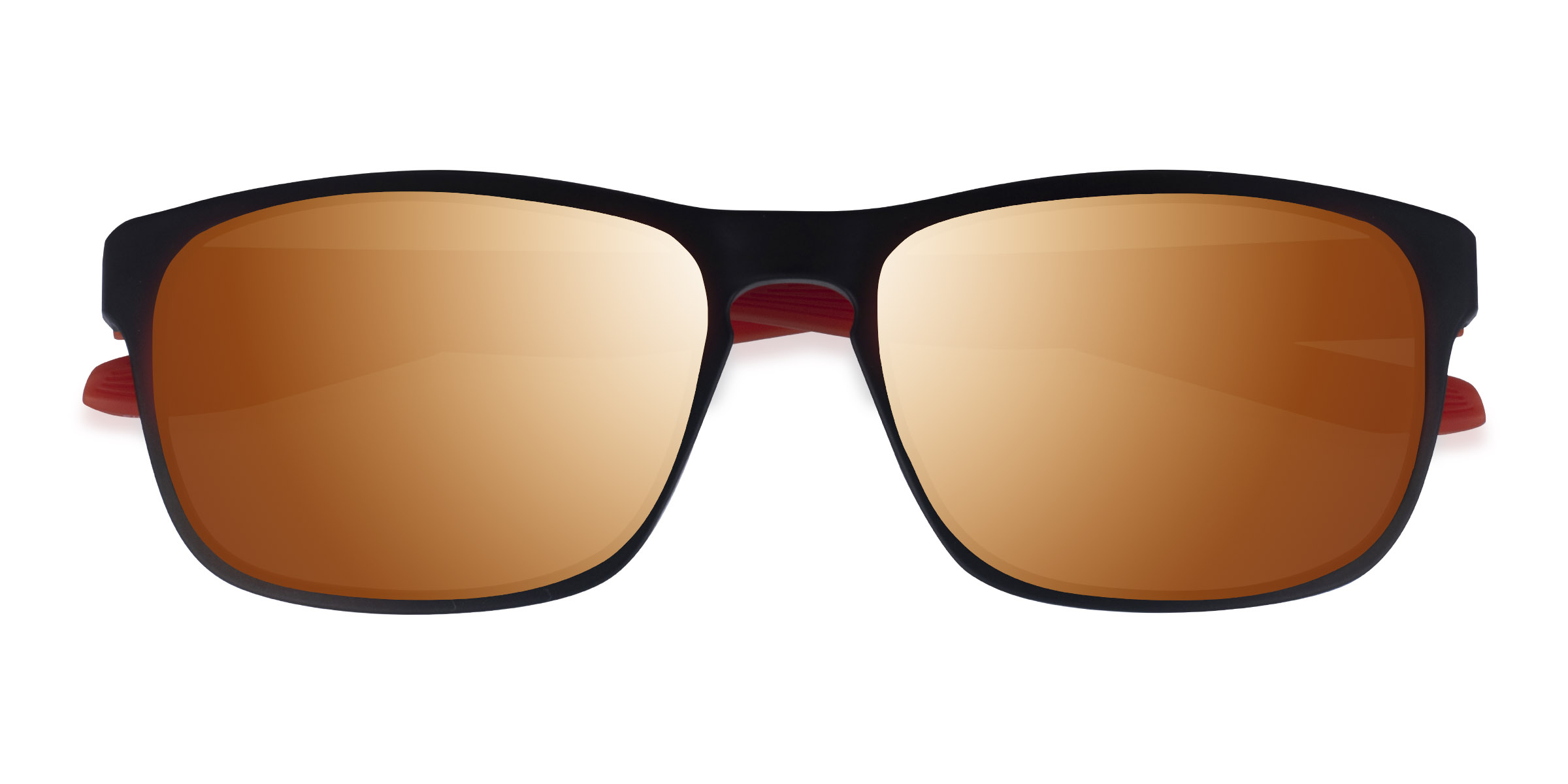 Matte Black Orange Kick -  Plastic Sunglasses