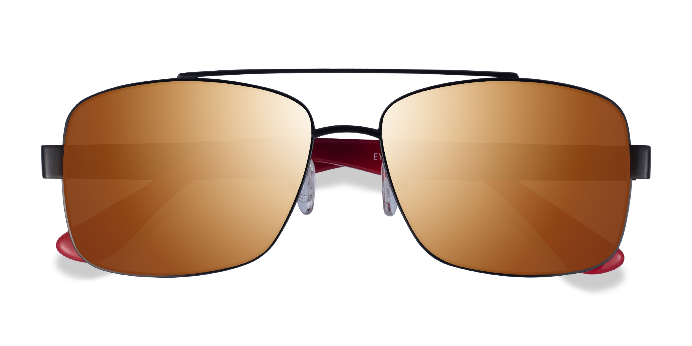 Black Red Center - Metal Sunglasses